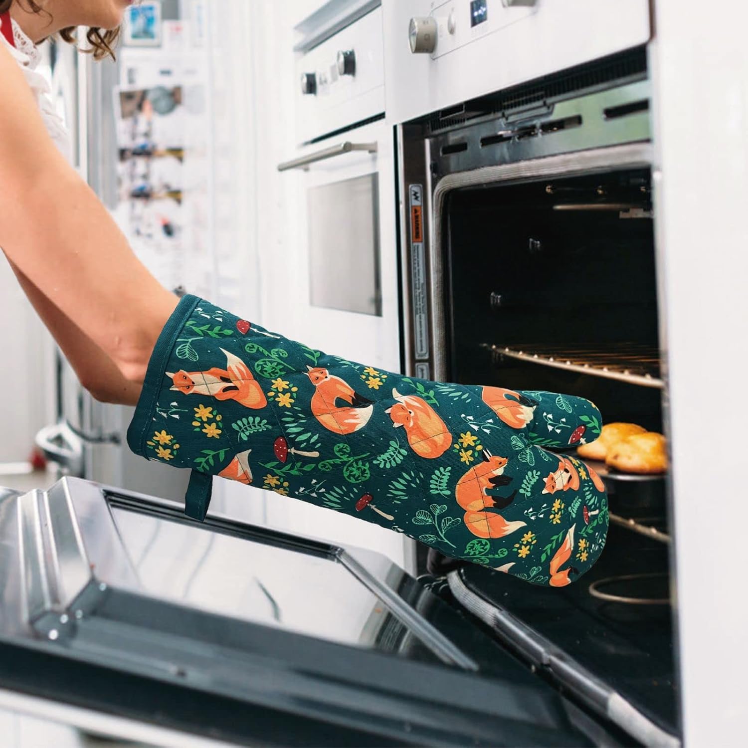 Heat-Resistant Kitchen Oven Mitts