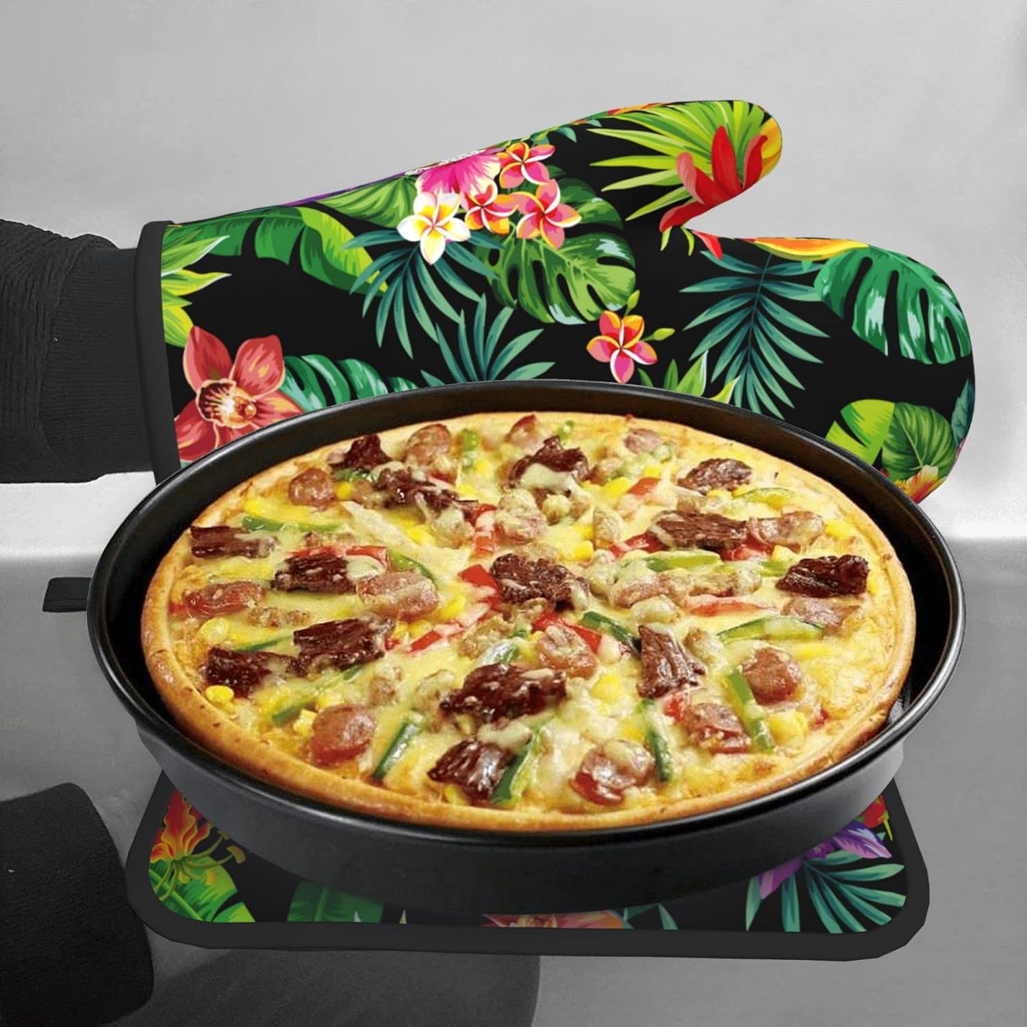 Aoojanu Tropical Fruit Oven Mitts Pot Holders 2 Set