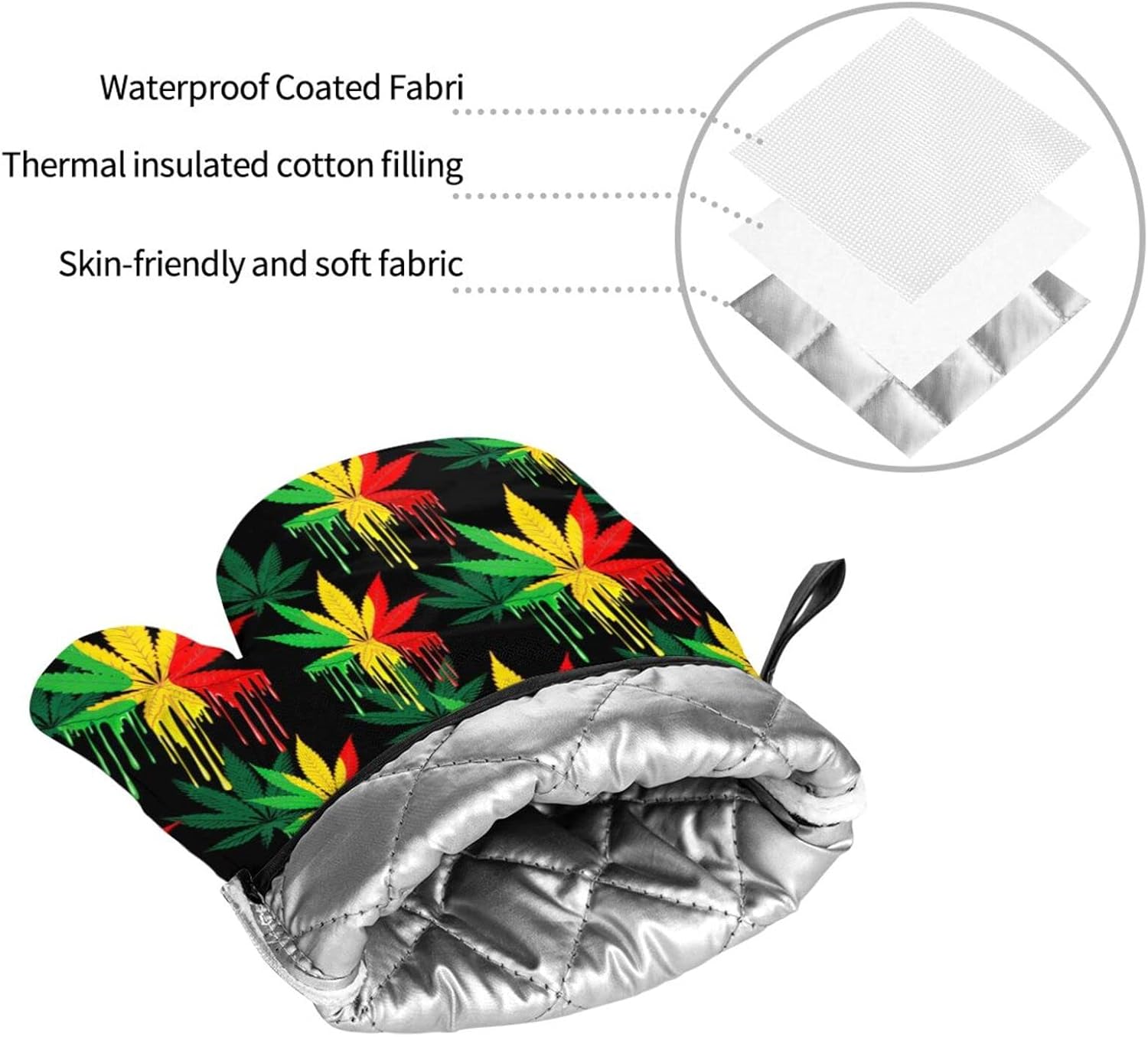 Secure Cooking Protection Yomane Heat-Resistant Oven Mitts Pot Holders Set 4-Piece