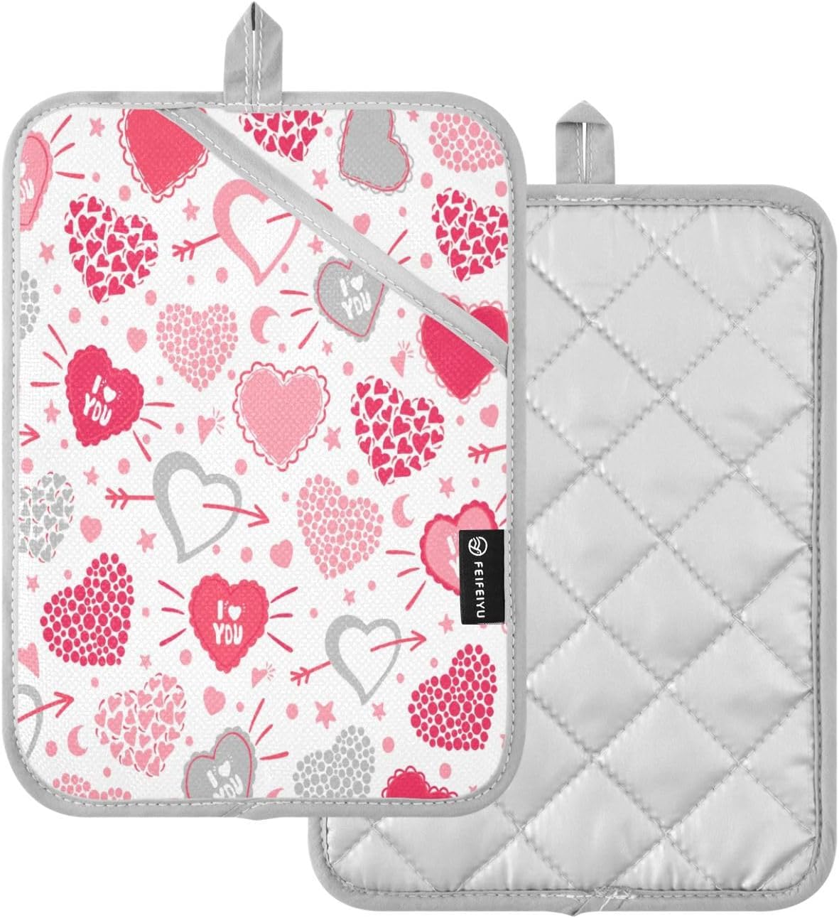 Valentines Day Heart Potholders Heat Resistant