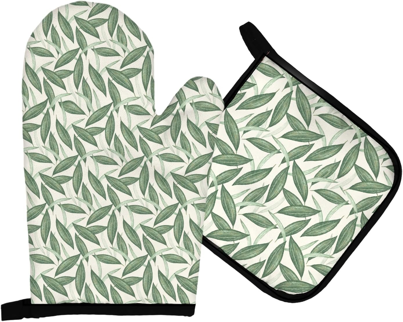 Safe Heat-Resistant Summer Plant Oven Mitts Potholders Set