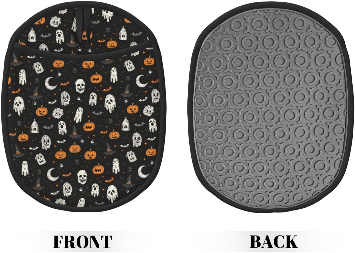 Cute Animated Halloween Potholders for Kitchen - Heat Resistant Oven Mitts