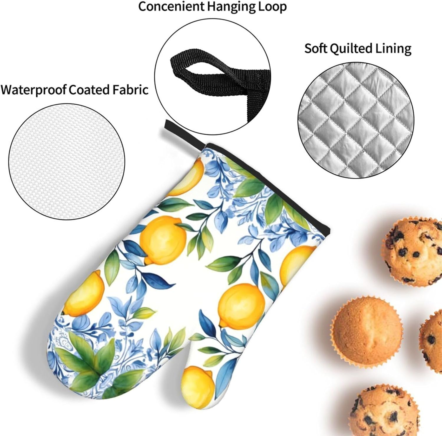Edafol Oven Mitts and Pot Holders 3 Pack Set