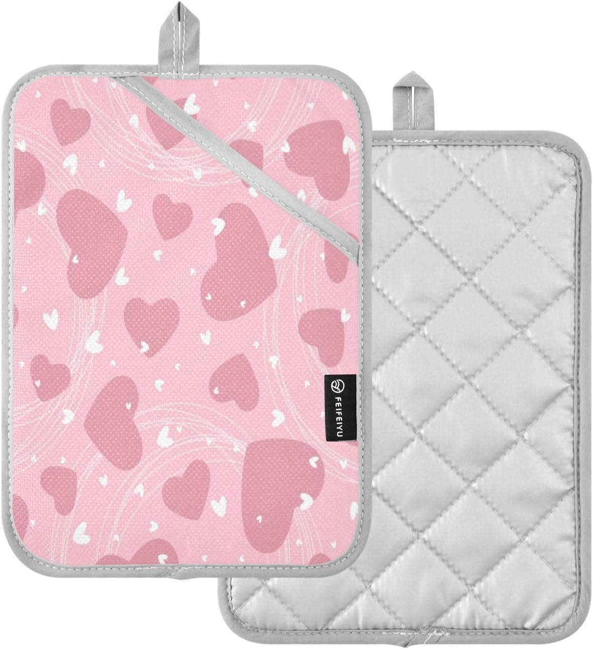 KCldeci Hearts 2Pack Potholders Set