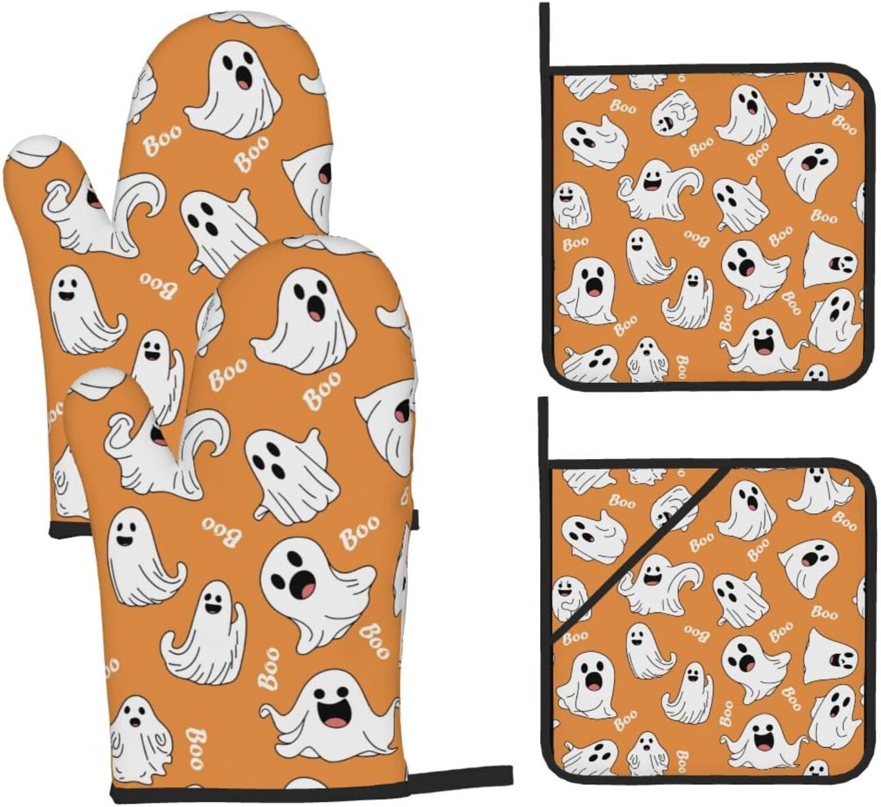 Oven Mitts Potholders Set Halloween Edition