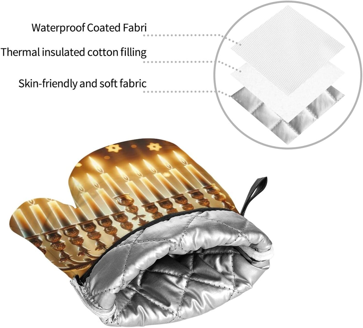 HEAT-RESISTANT OVEN MITS for Cooking and Baking