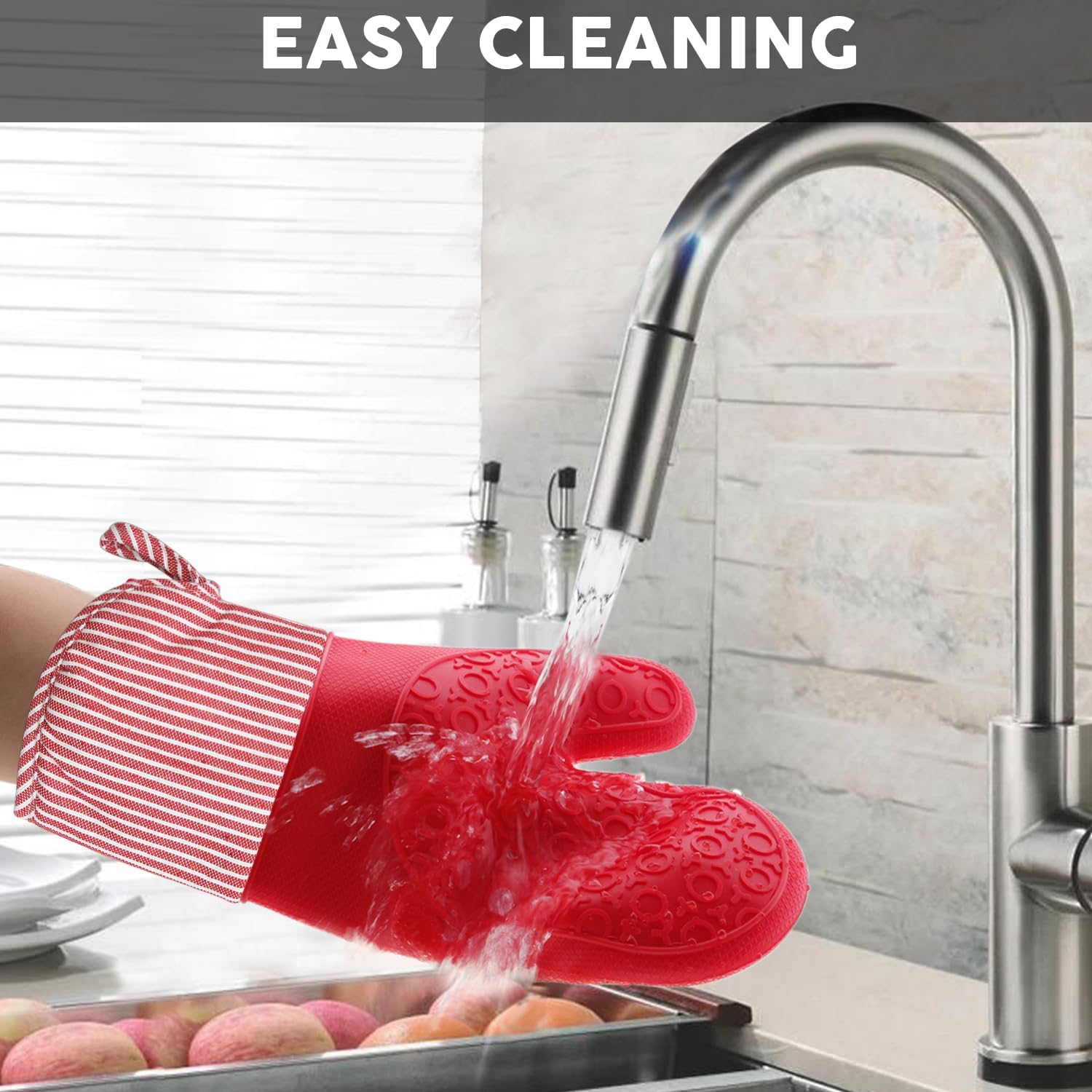Mijo Tex Heat-Resistant Silicone Oven Mitts