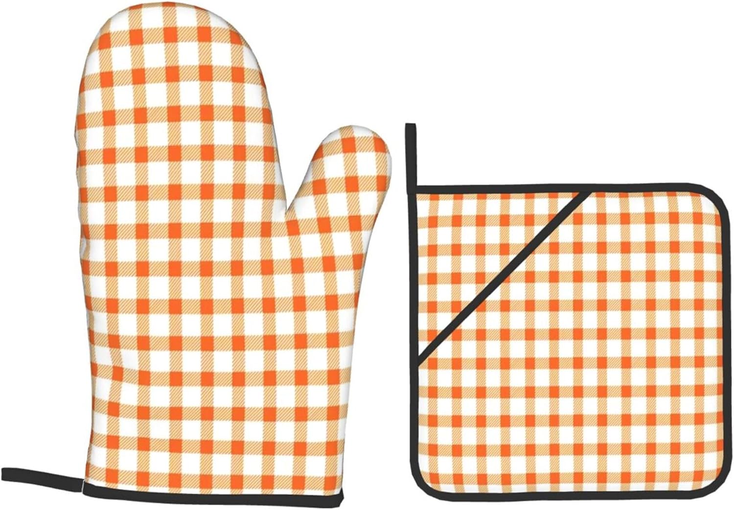Sketch Art Style Oven Mitts Heat Resistant Pots Cooking Glove Sets