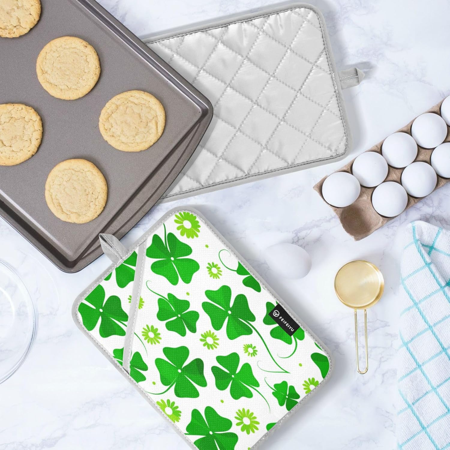 Spring Green Heat Resistant 2-Pack Pot Holder