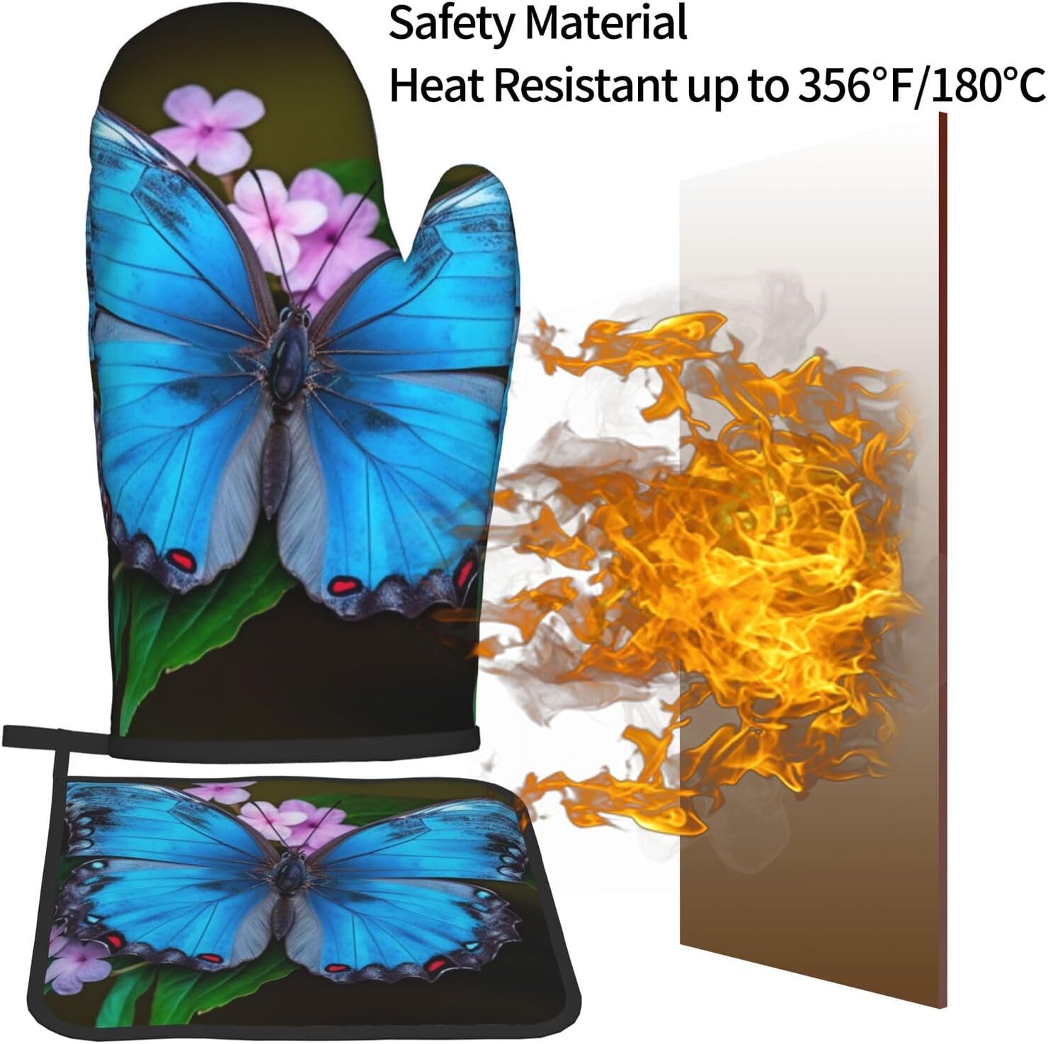 Beautiful Butterfly Oven Mitts