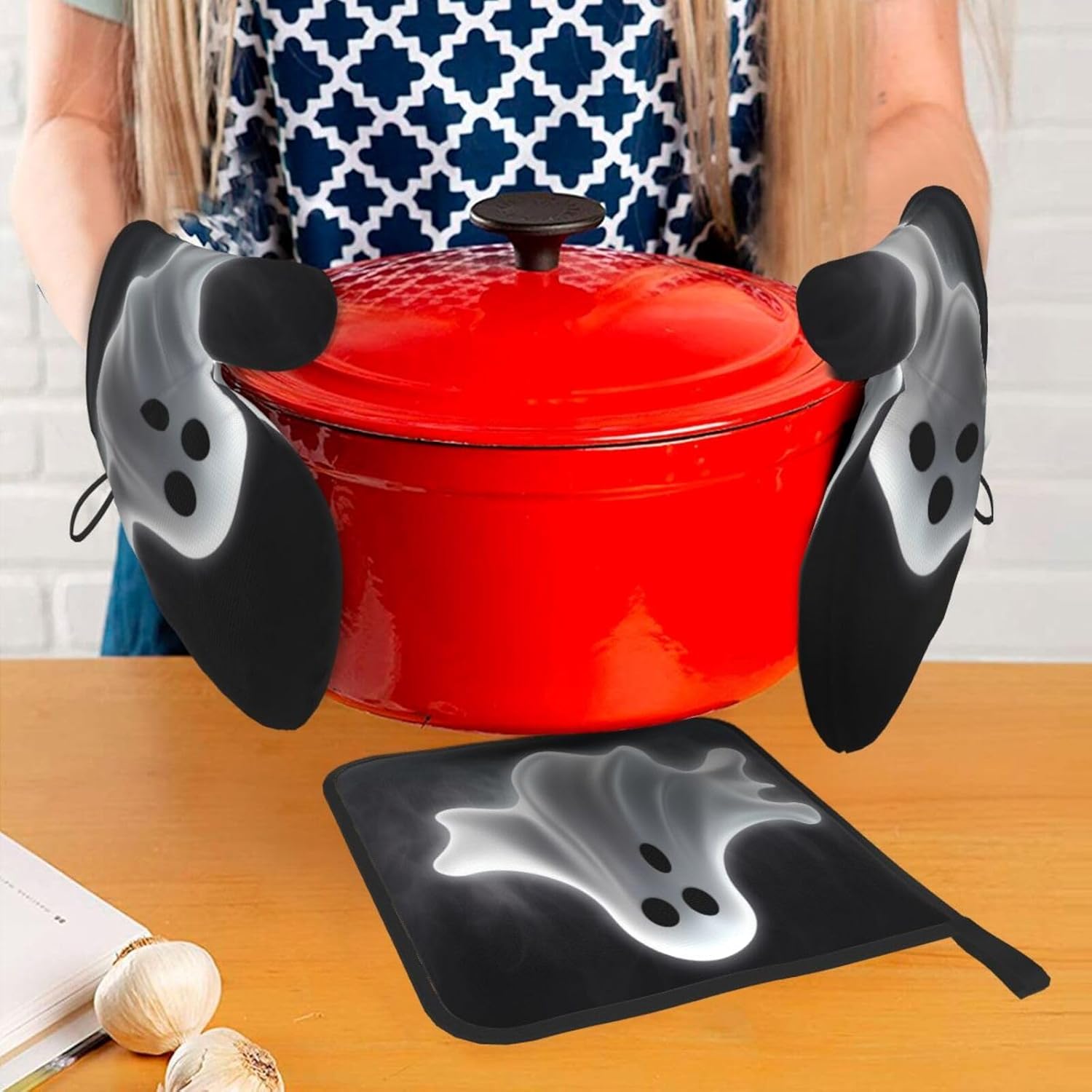 3-Piece Oven Mitt Potholder Set