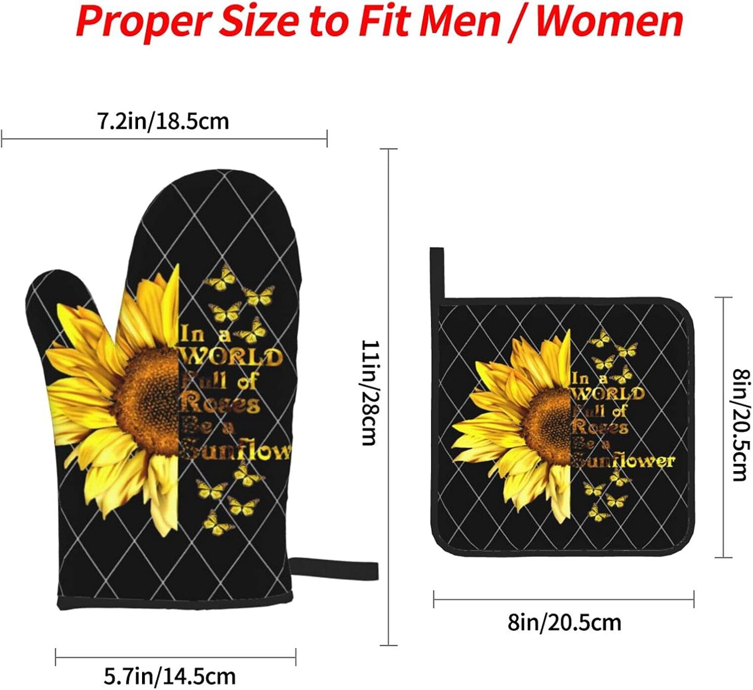 Happy Camper Oven Mitts Set