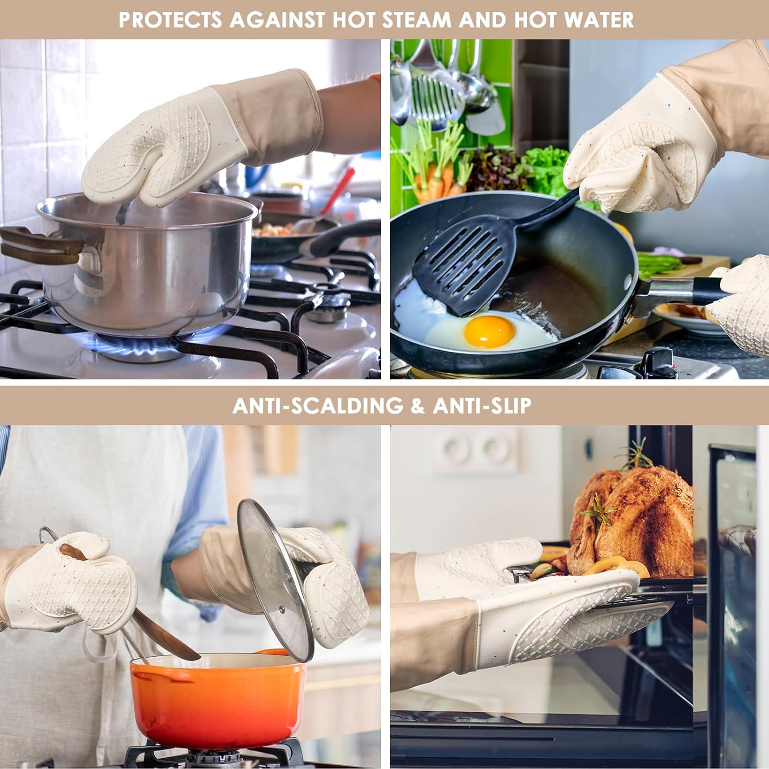 7-Piece Oven Mitts Pot Holders Set