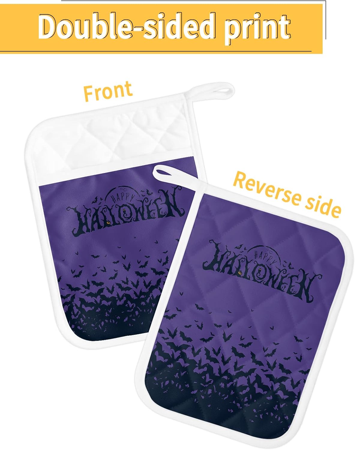 Hilarious Halloween Pot Holder Set with Spooky Design