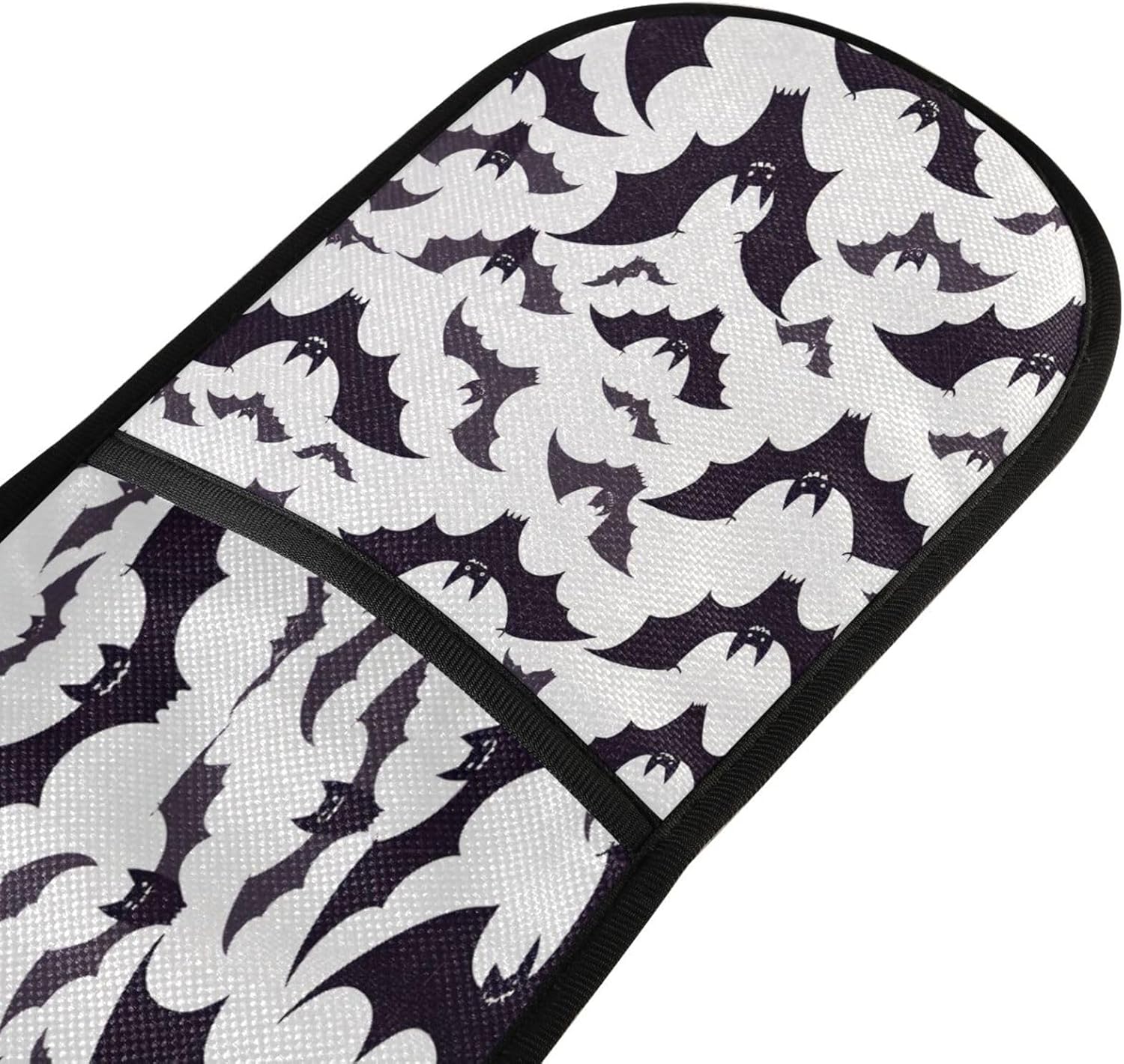 Quteprint Halloween Black Bats Oven Mitts 7 x 35 Heat Resistant