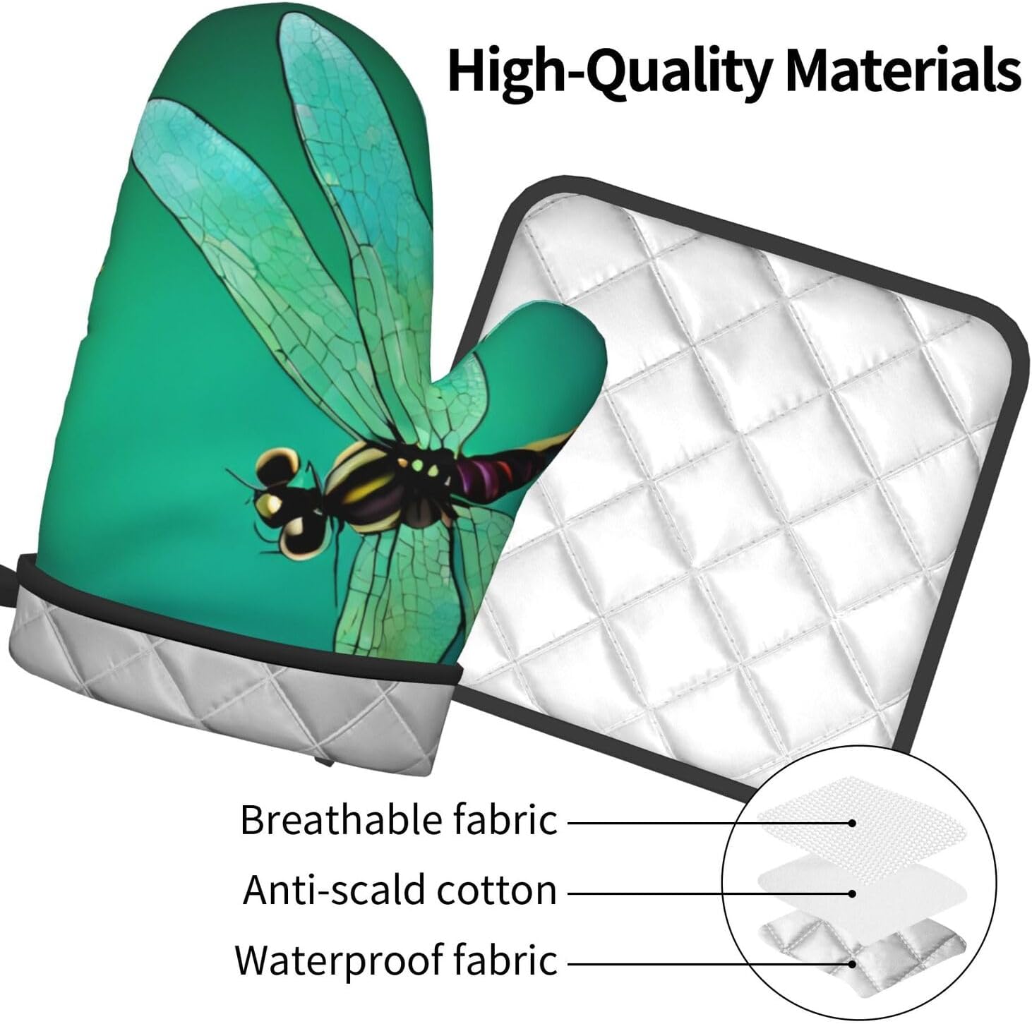 Perfect for Cooking Baking - Heat-Resistant Oven Mitt Set