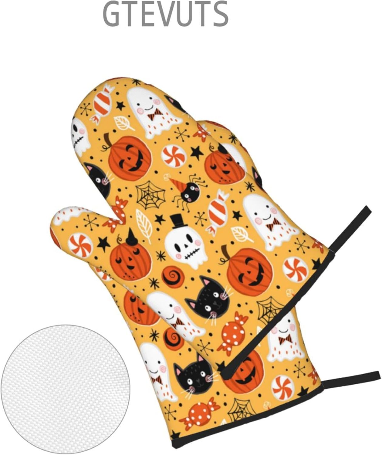 Halloween Spooky Ghost Skull Oven Mitts