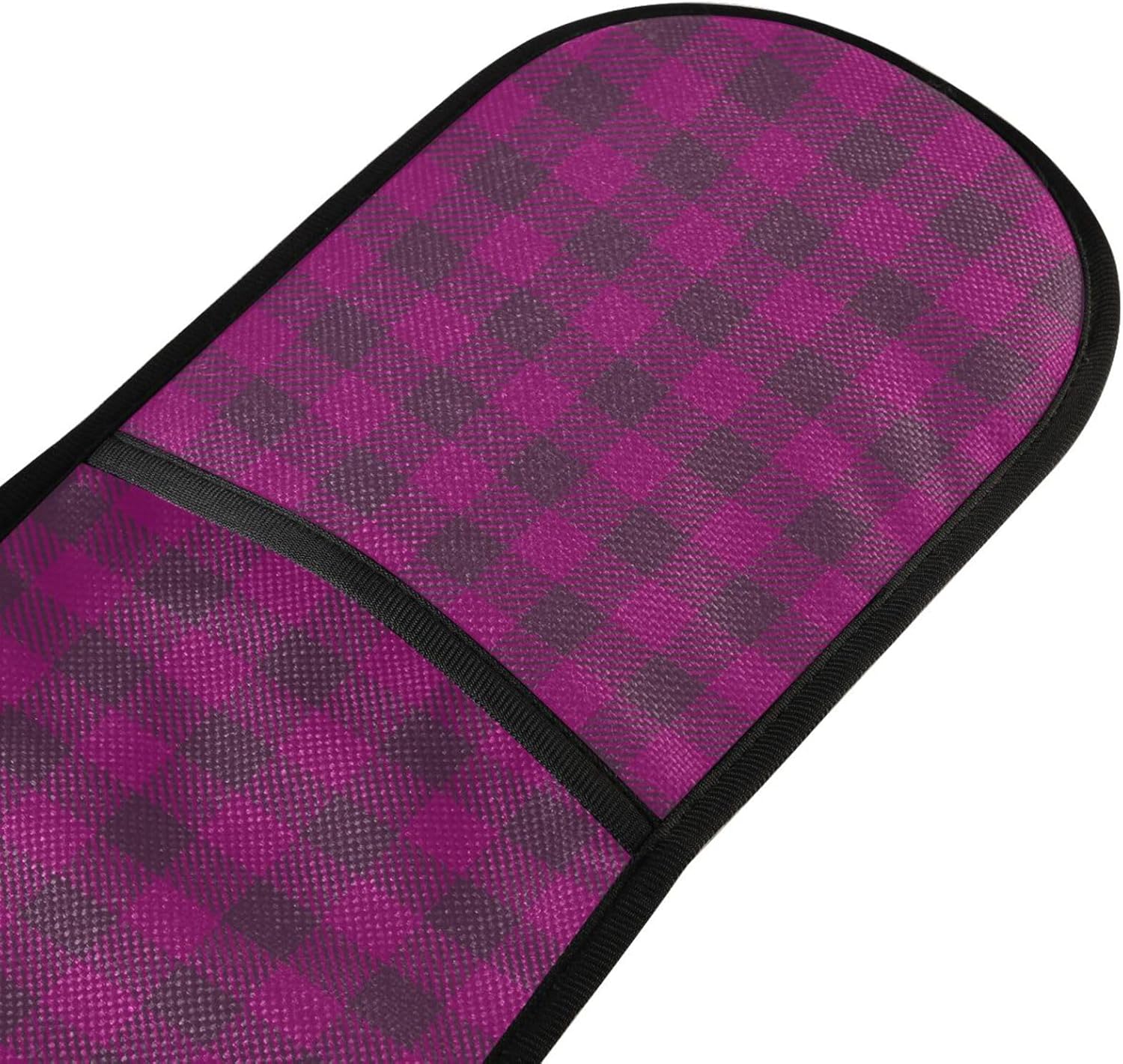 Violet Buffalo Plaid Halloween Oven Mitts