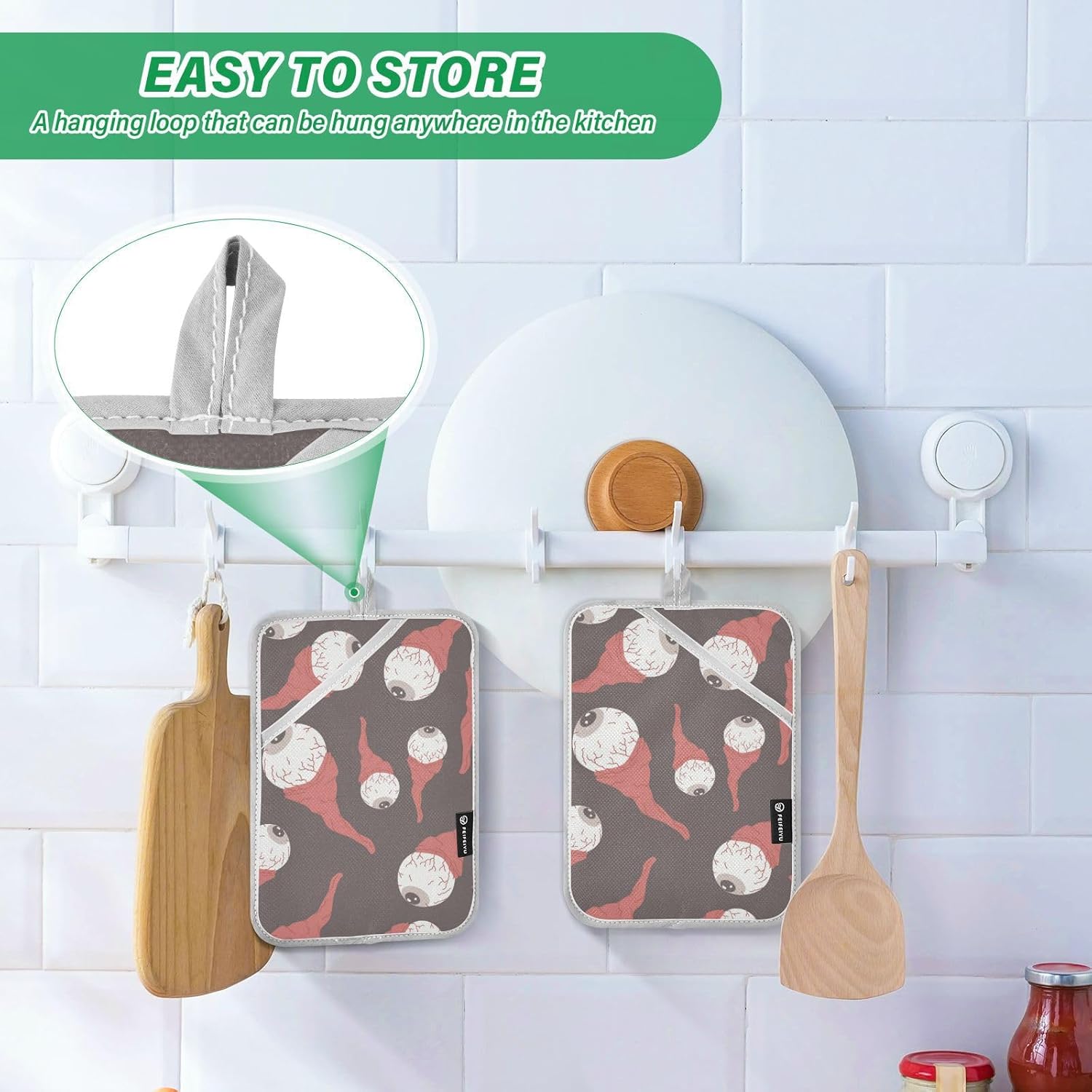 Halloween 2-Piece Pot Holder Set with Pockets