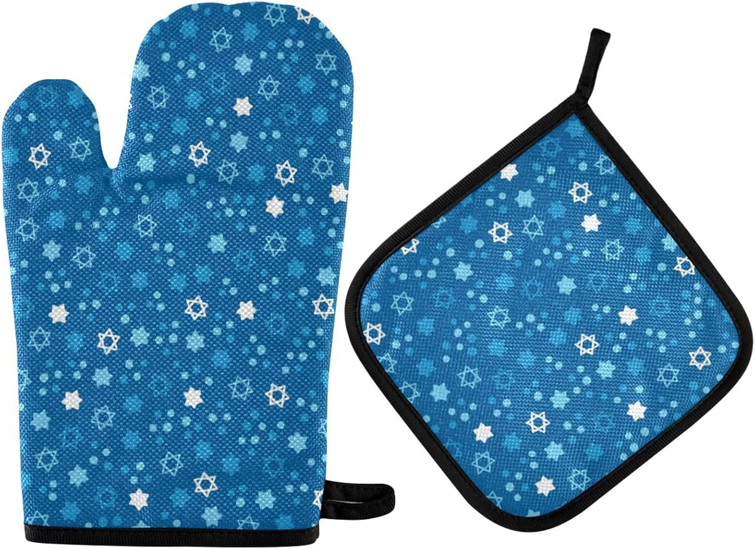 Amooorous Hanukkah Stars David Oven Mitts 2PCS