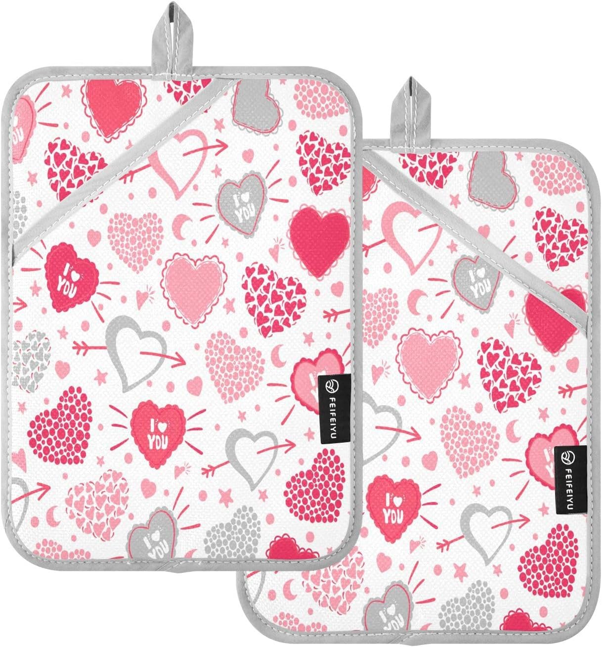 Valentines Day Heart Potholders Heat Resistant