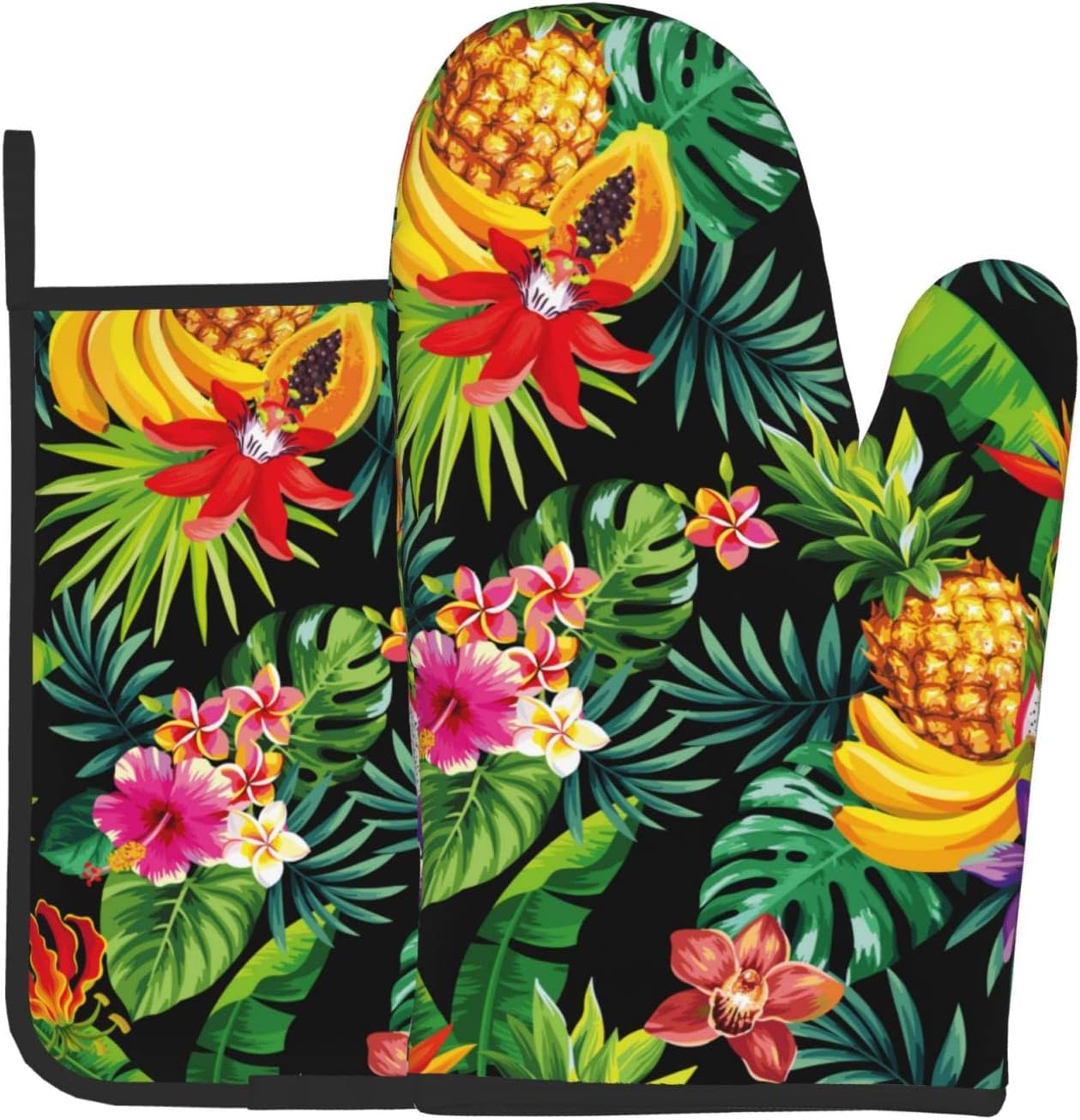 Aoojanu Tropical Fruit Oven Mitts Pot Holders 2 Set