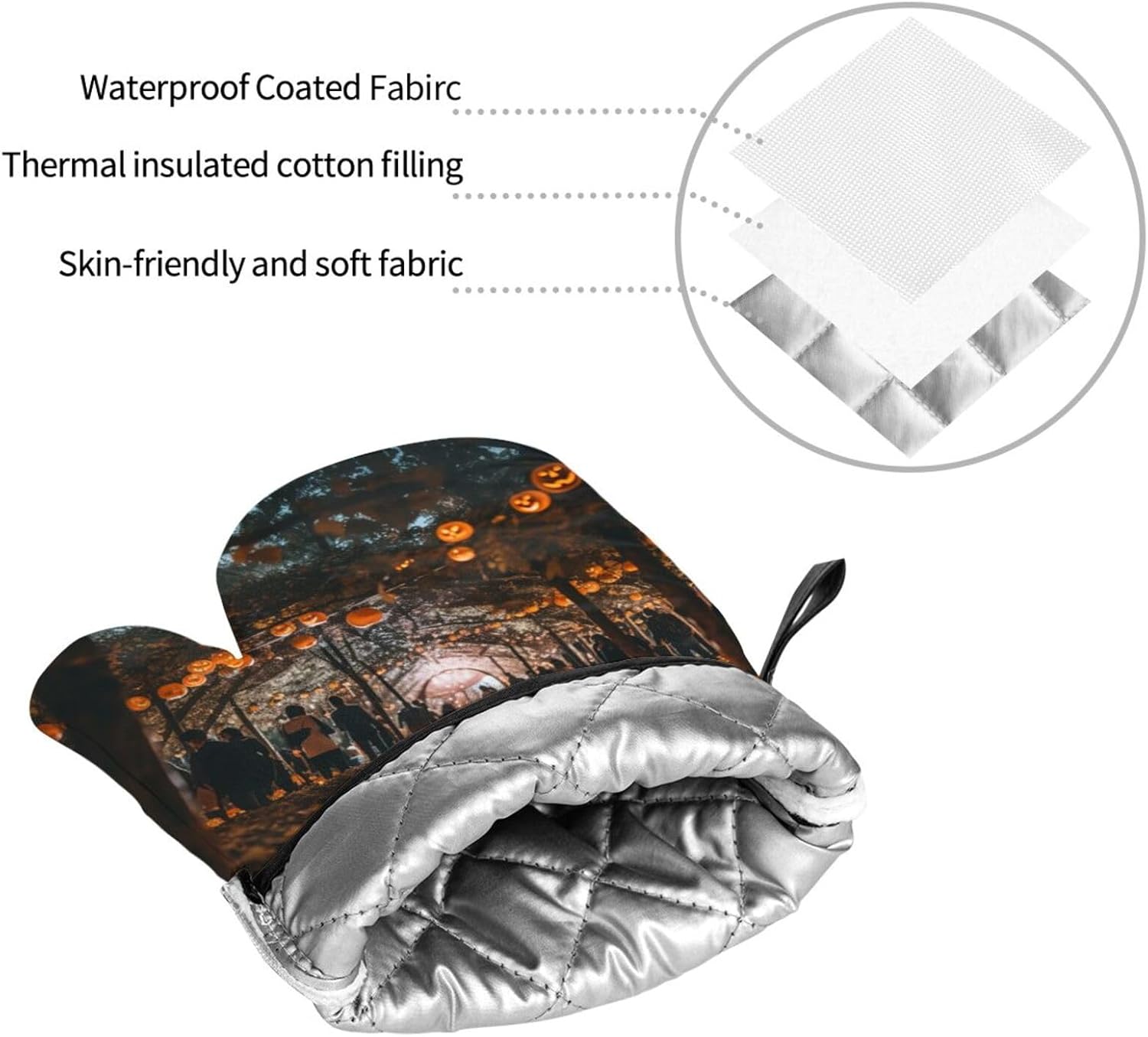 Halloween Trick or Treat 4-Piece Oven Mitt Set