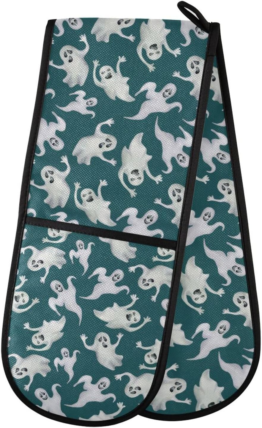 Oven Mitts Halloween Ghosts Heat-Resistant Glove