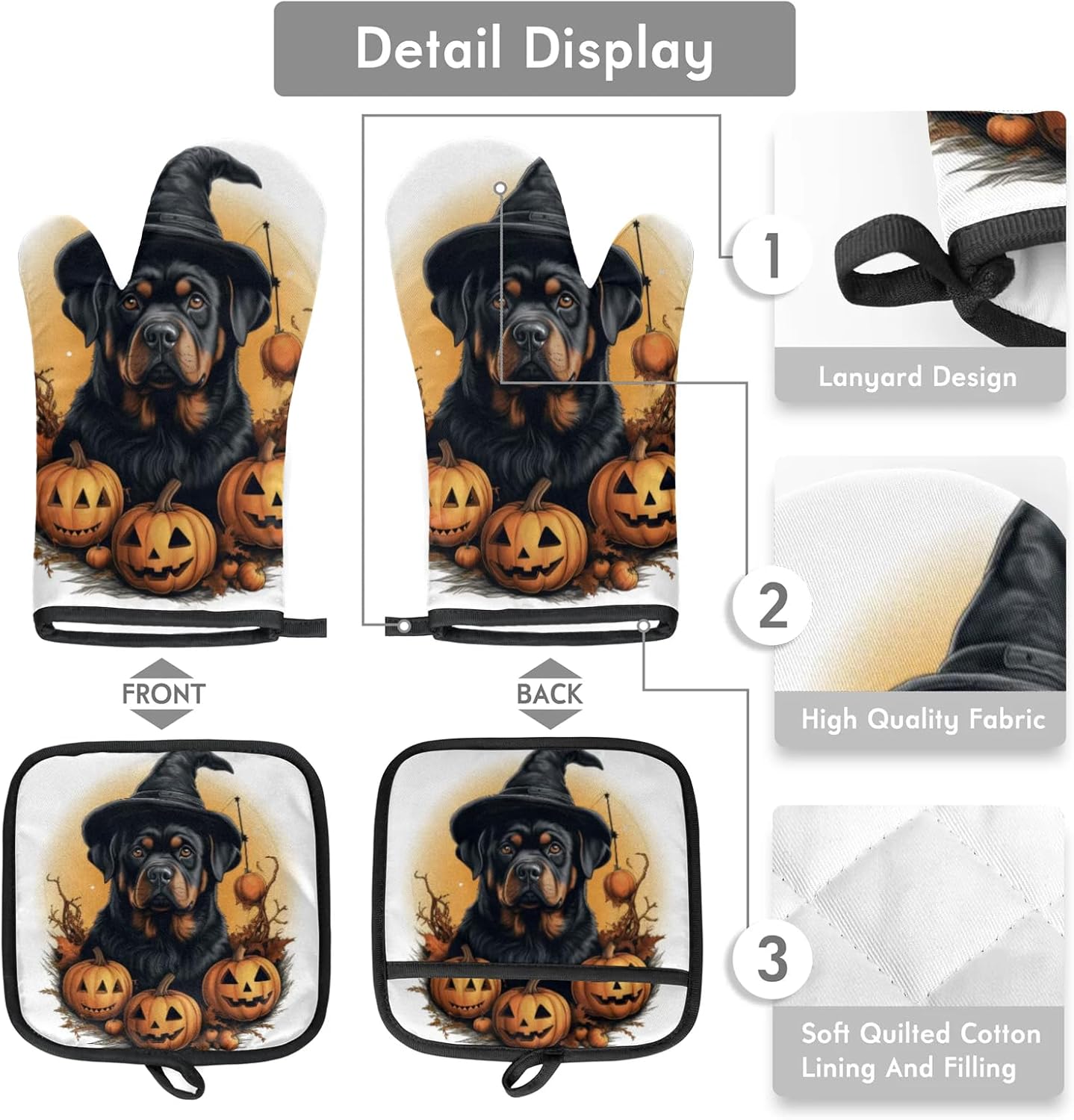 Trick or Treat Halloween Oven Mitt Set
