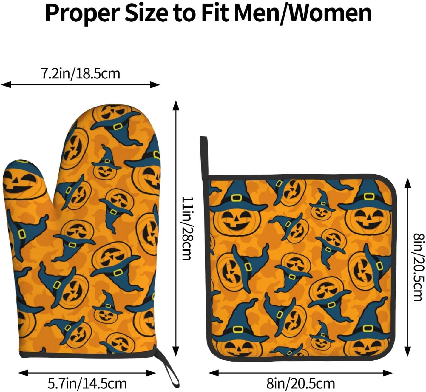 Halloween Heat-Resistant pumpkin Pot Holders Oven Mitts