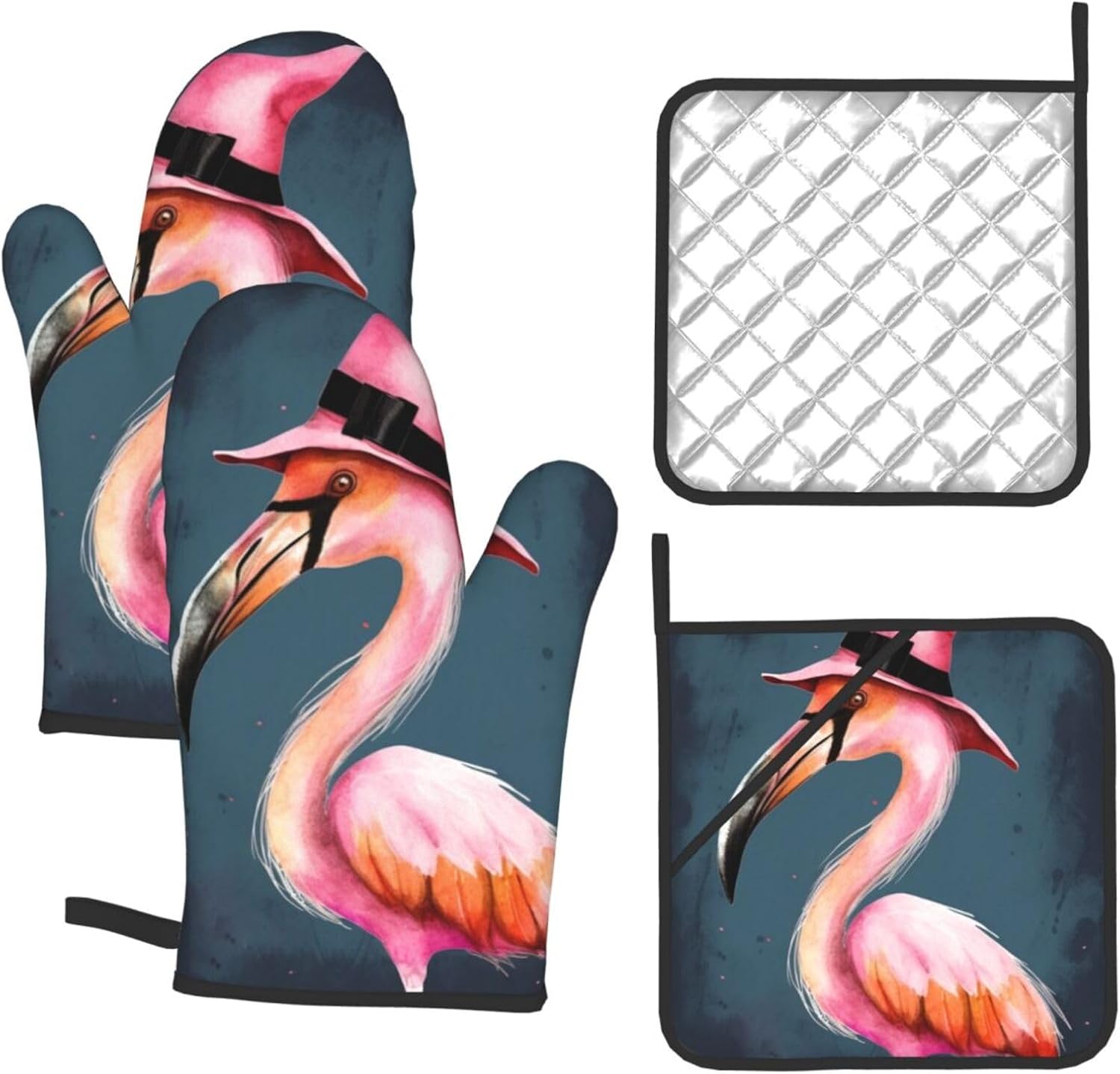 Halloween Flamingo Kitchen Set