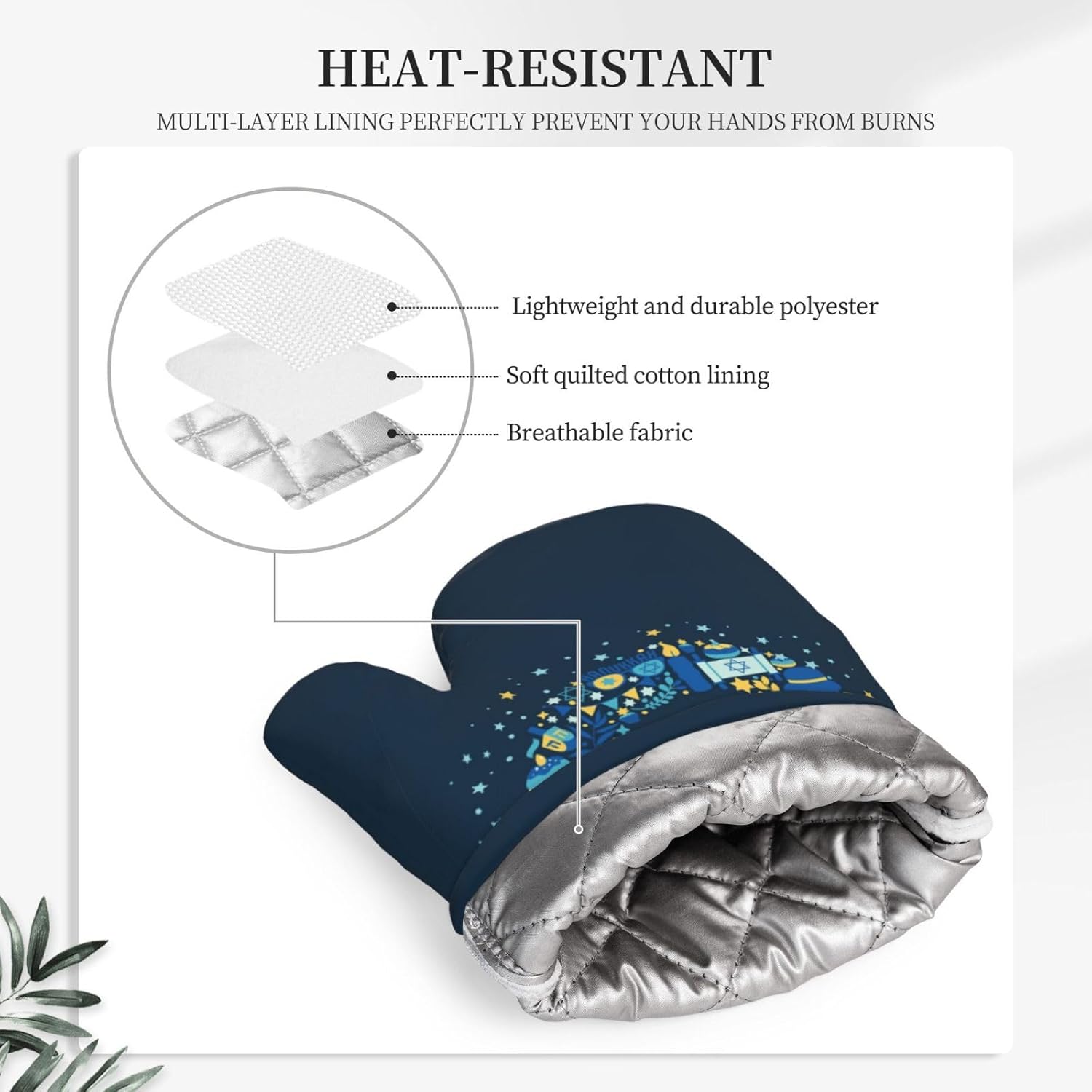 Charming Hanukkah Oven Gloves