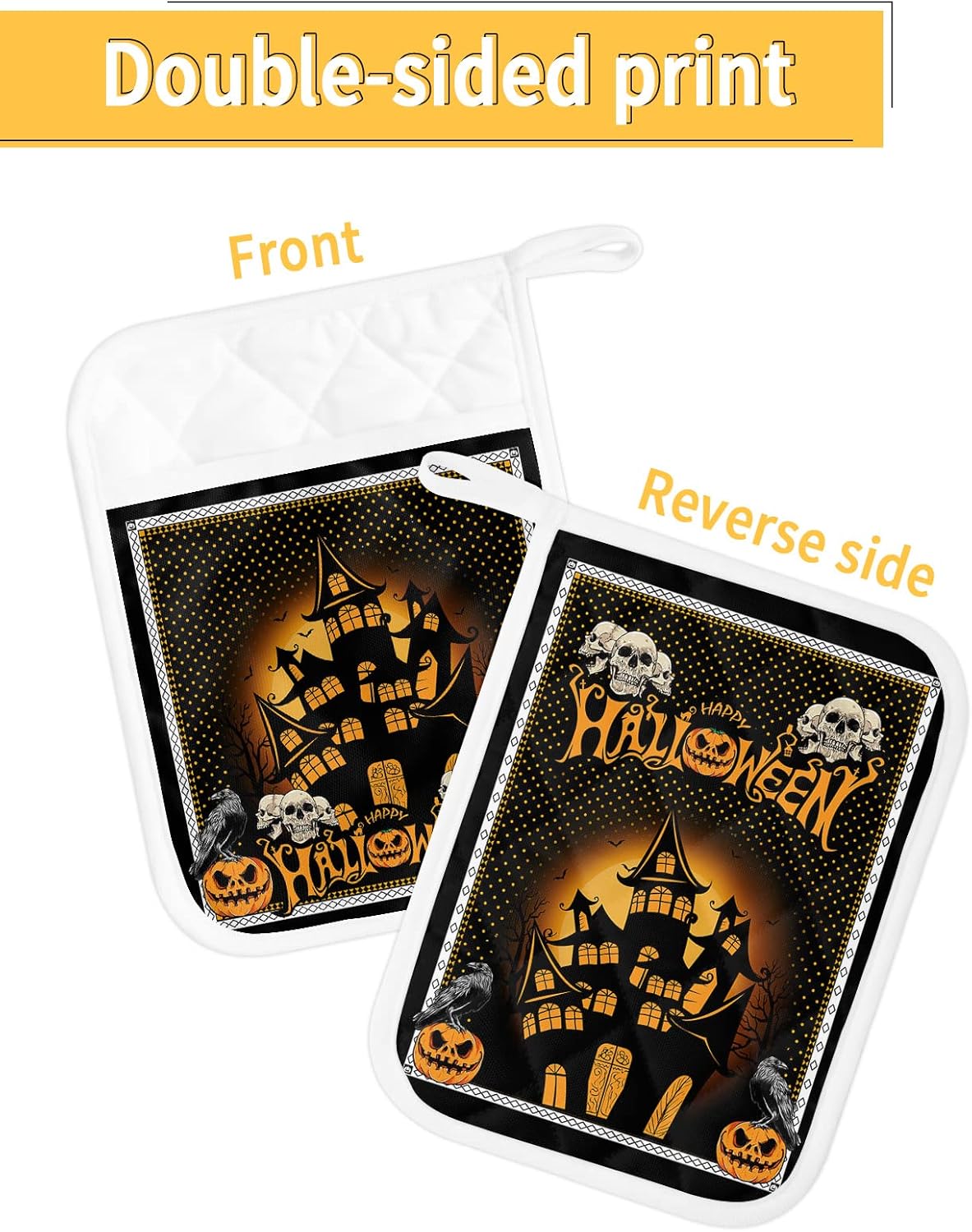 Halloween Creepy Spooky Pot Holder Set 5pcs