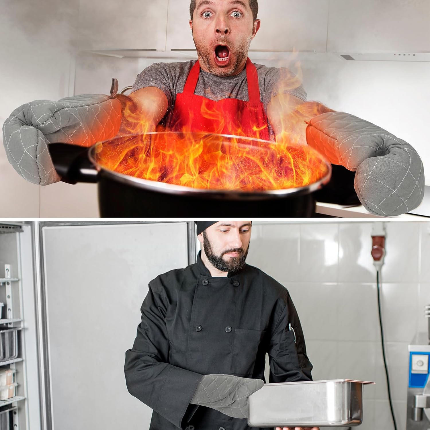 High-Quality Heat-Resistant 17 Oven Mitts for Kitchen Use