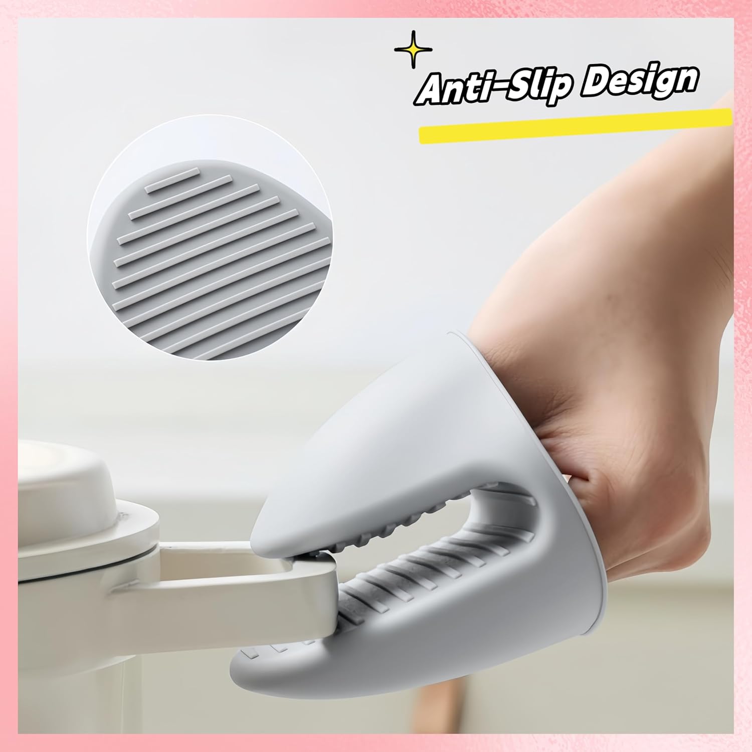 PEIQICHU Mini Silicone Oven Mitts 3 Pairs