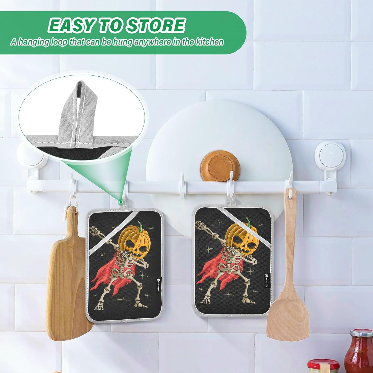 Halloween Skeleton Potholders