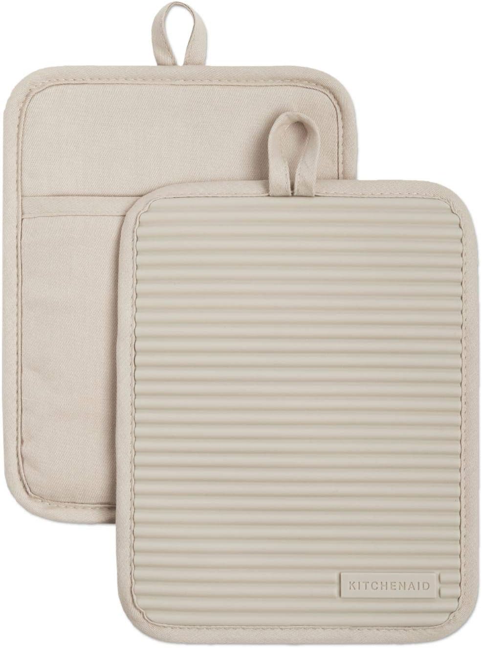 KitchenAid Ribbed Soft Silicone Pot Holder 2-Pack Set