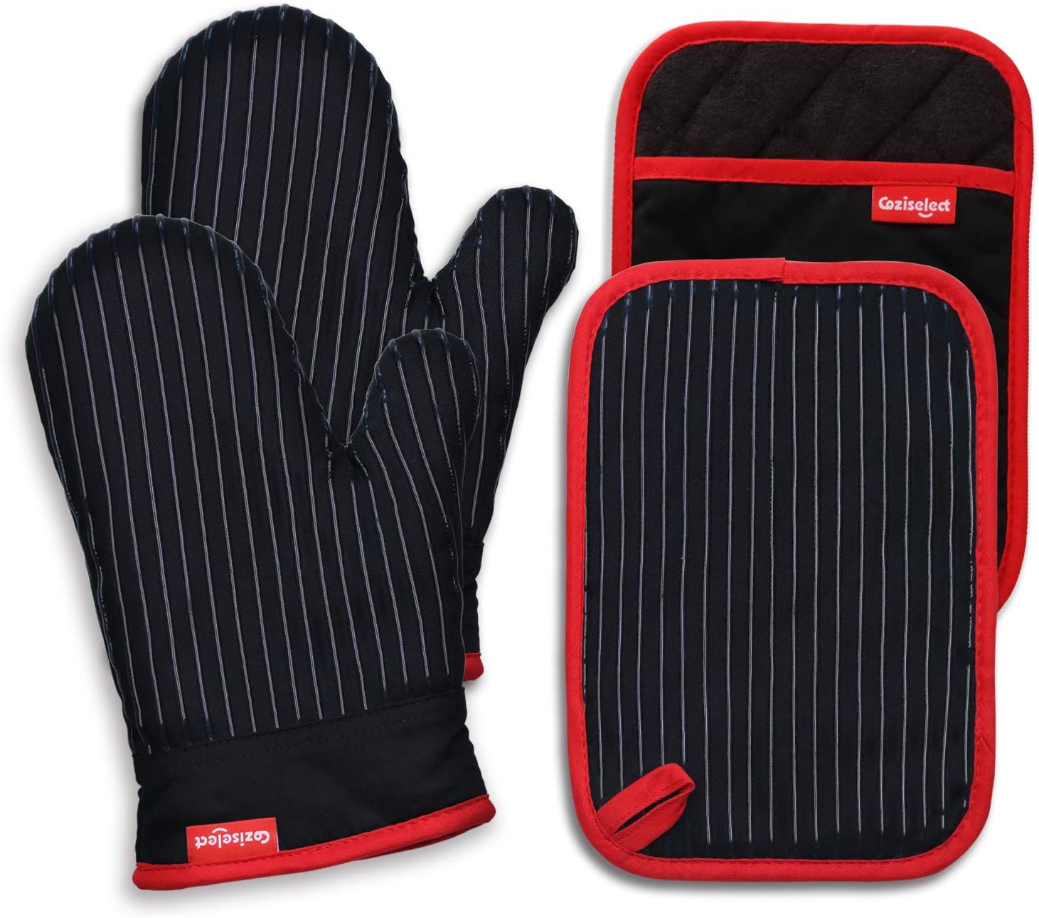 Safe Heat-Resistant Oven Mitts Set