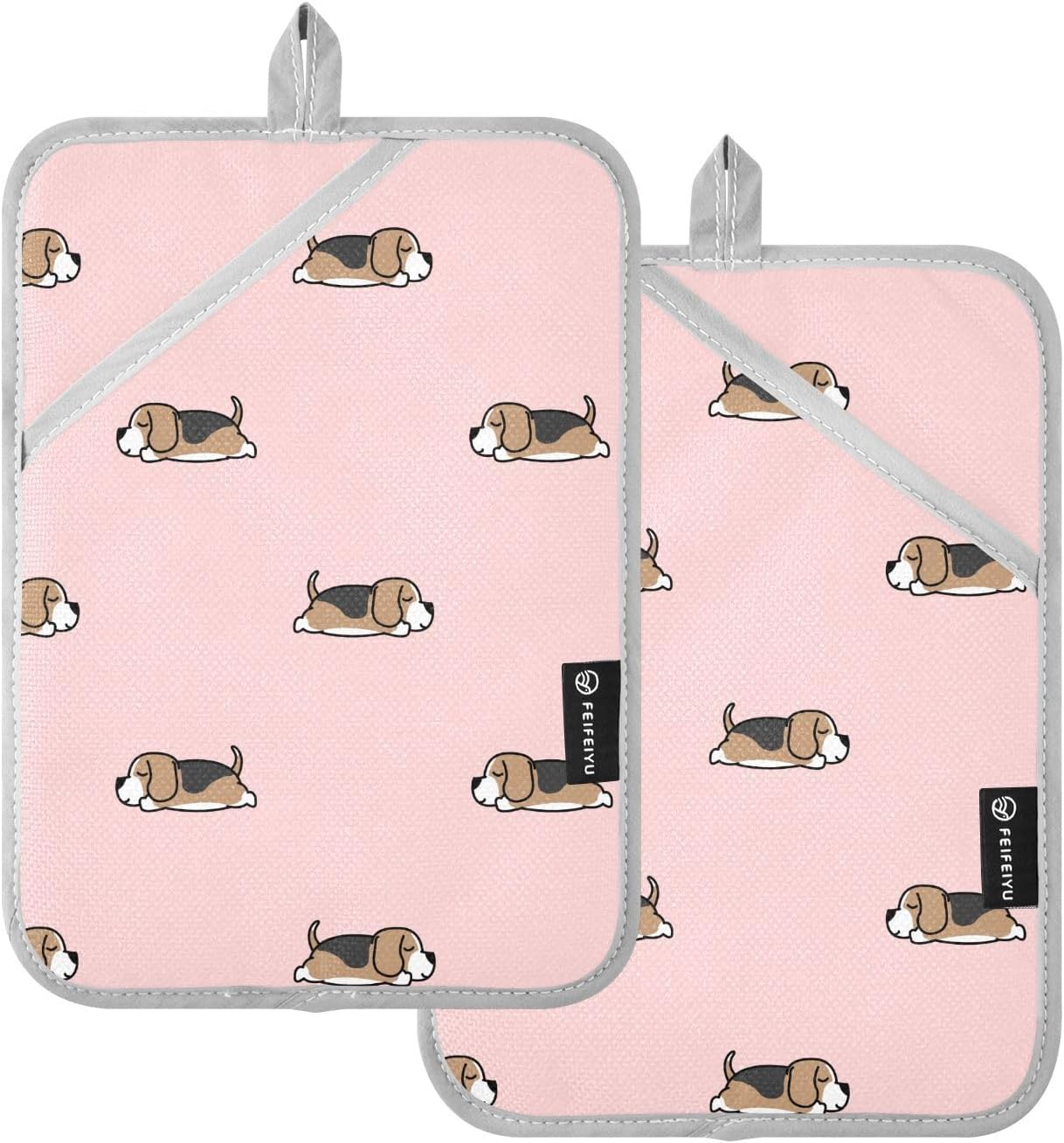 Perfect for Cooking Baking Potholders Dalzium Potholder Beagle Set