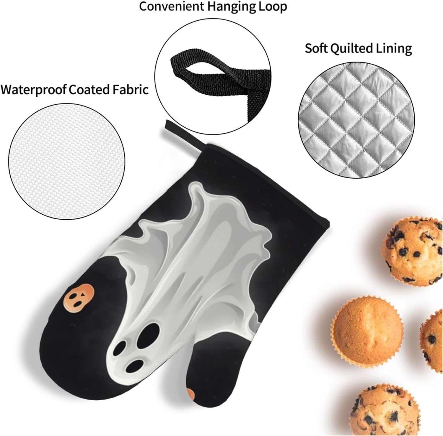 Oven Mitt Set for Baking Heat Resistant Halloween-ER Halloween Tools
