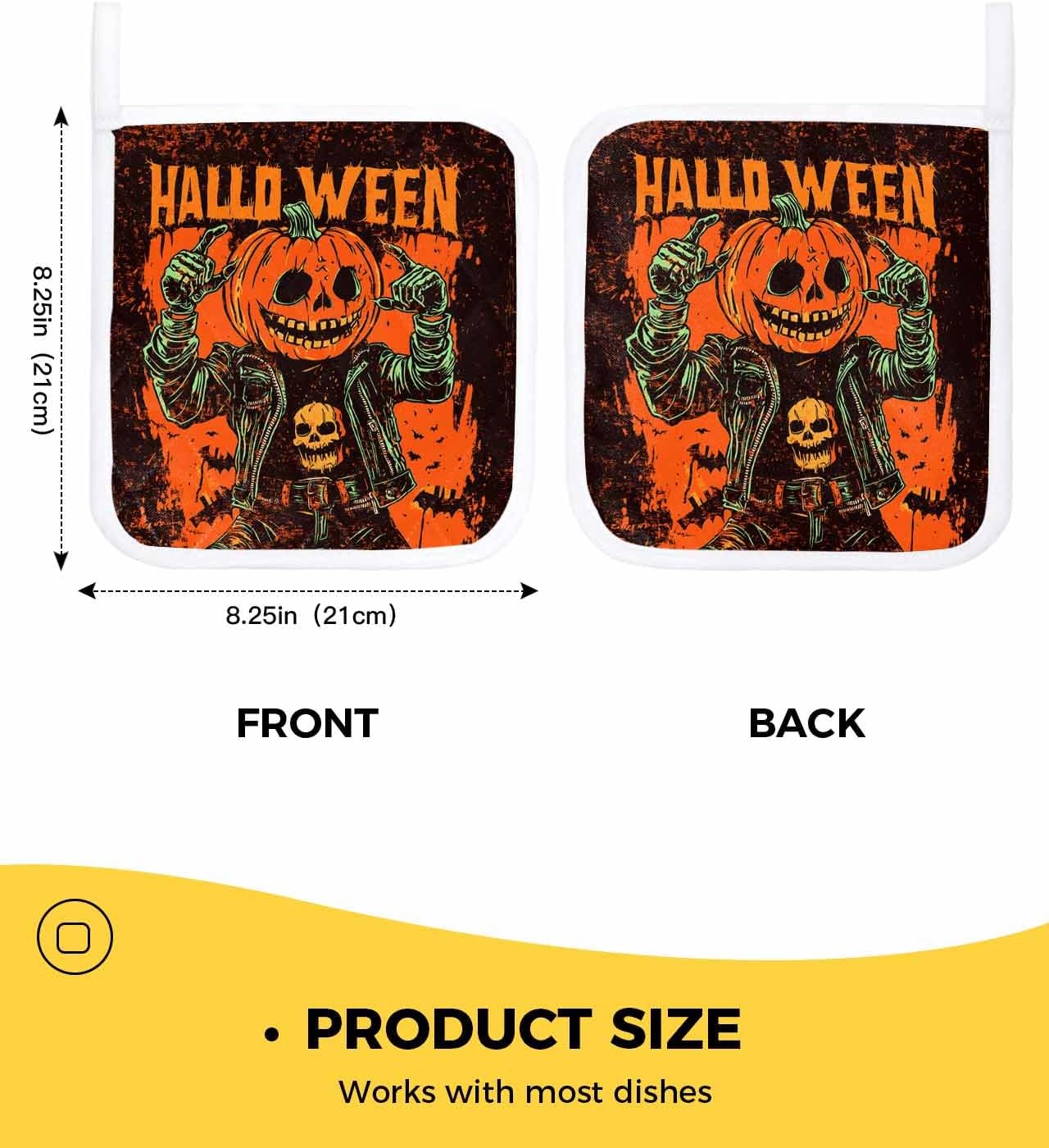 Halloween Treat 5-Piece SafeHot Potholders for Oven Kitchen Use