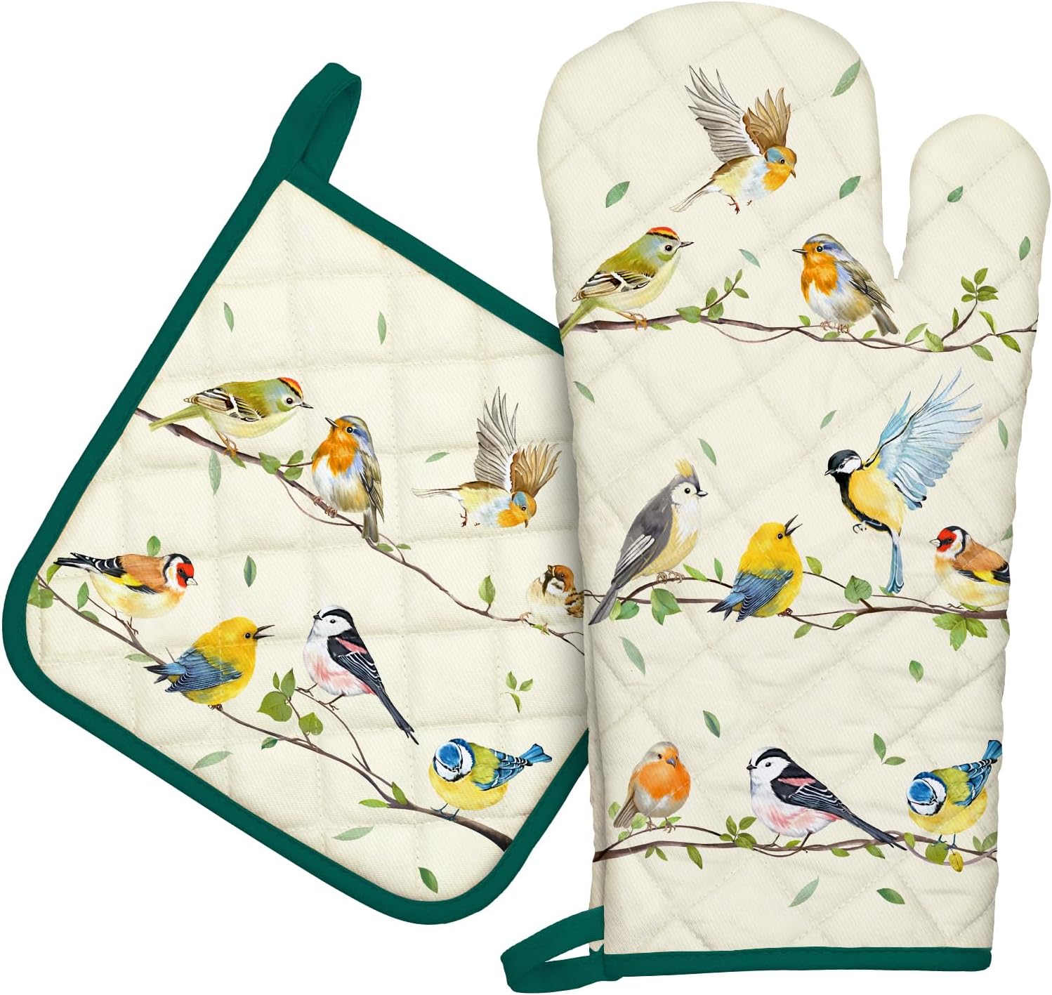 Bird Branch Oven Mitts and Pot Holders