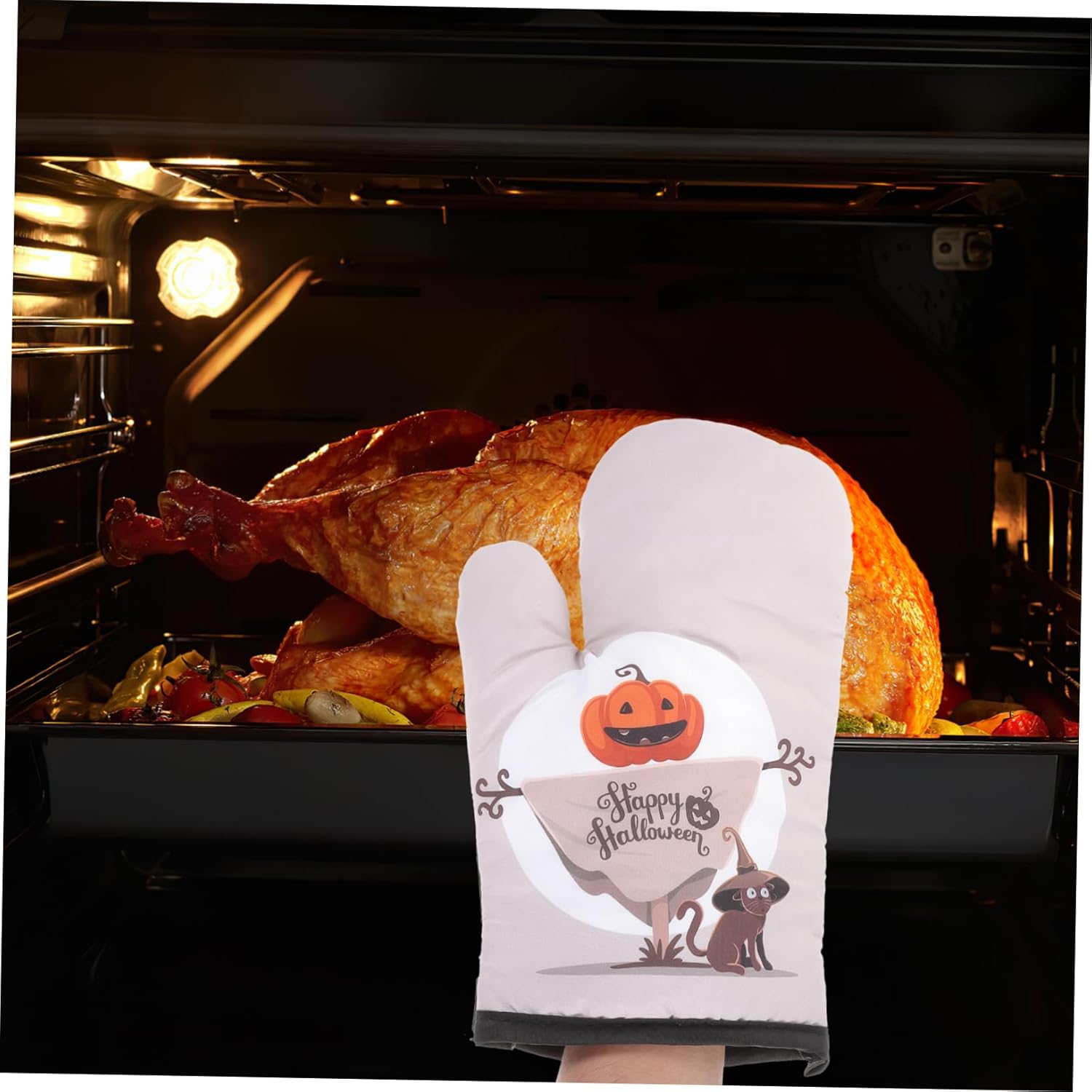 VINTORKY Halloween Oven Mitts Set
