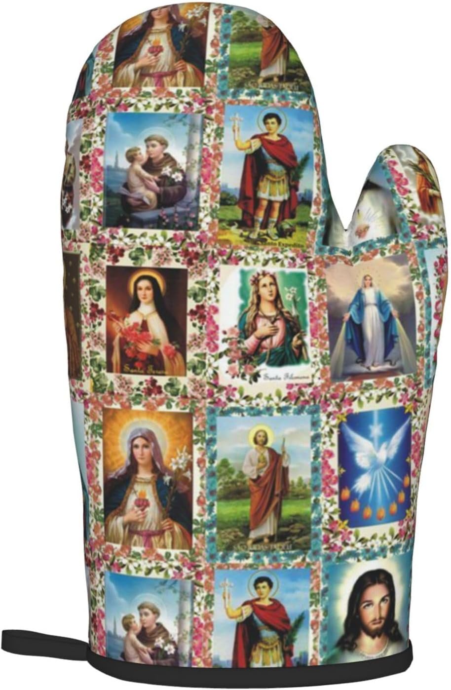 Catholic Saints Oven Mitts Pot Holders Heat-Resistant Fasty Functional