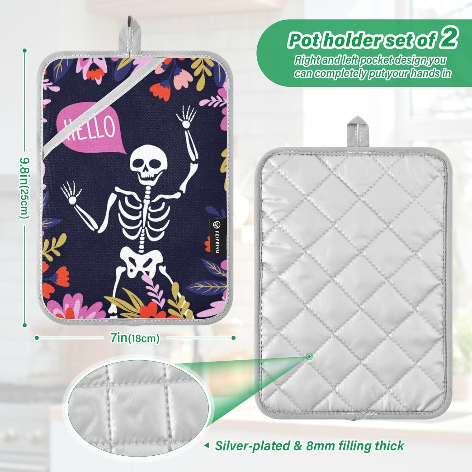 DistinctSkeleton Pot Holder Set