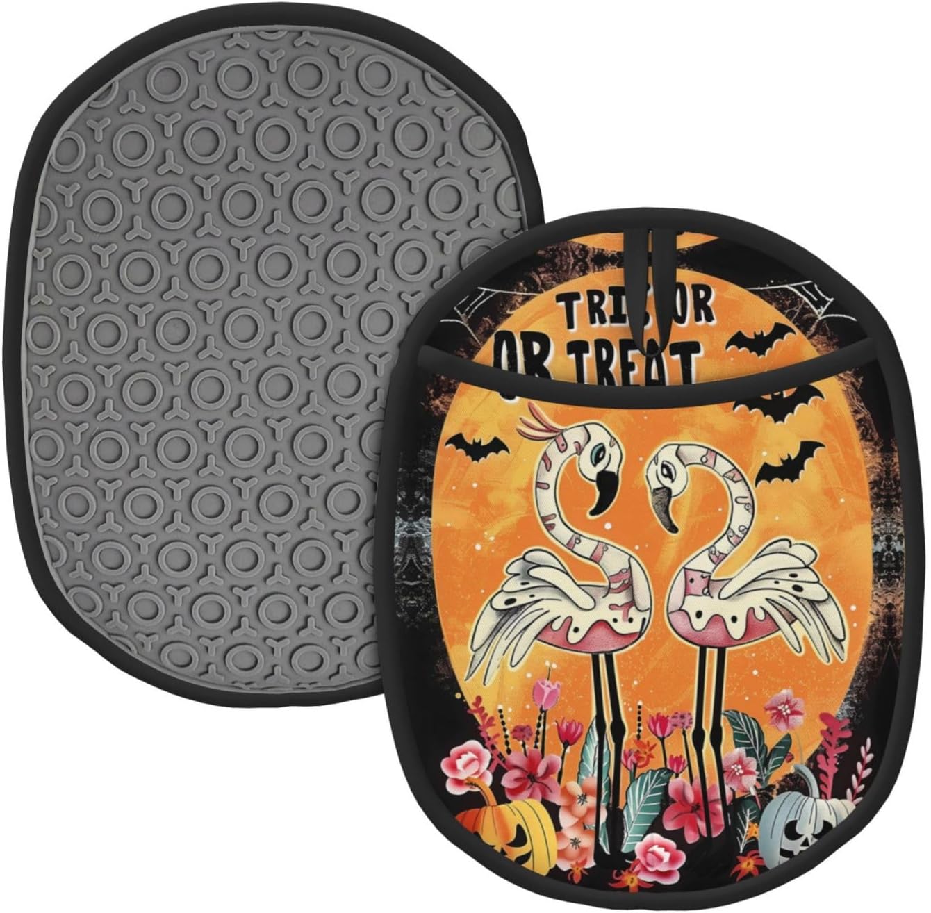 Halloween Flamingos Pot Holders for Kitchen - Heat-Resistant