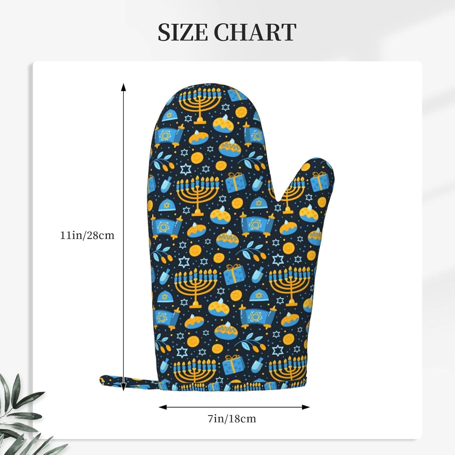 Happy Hanukkah Oven Mitts for Cooking