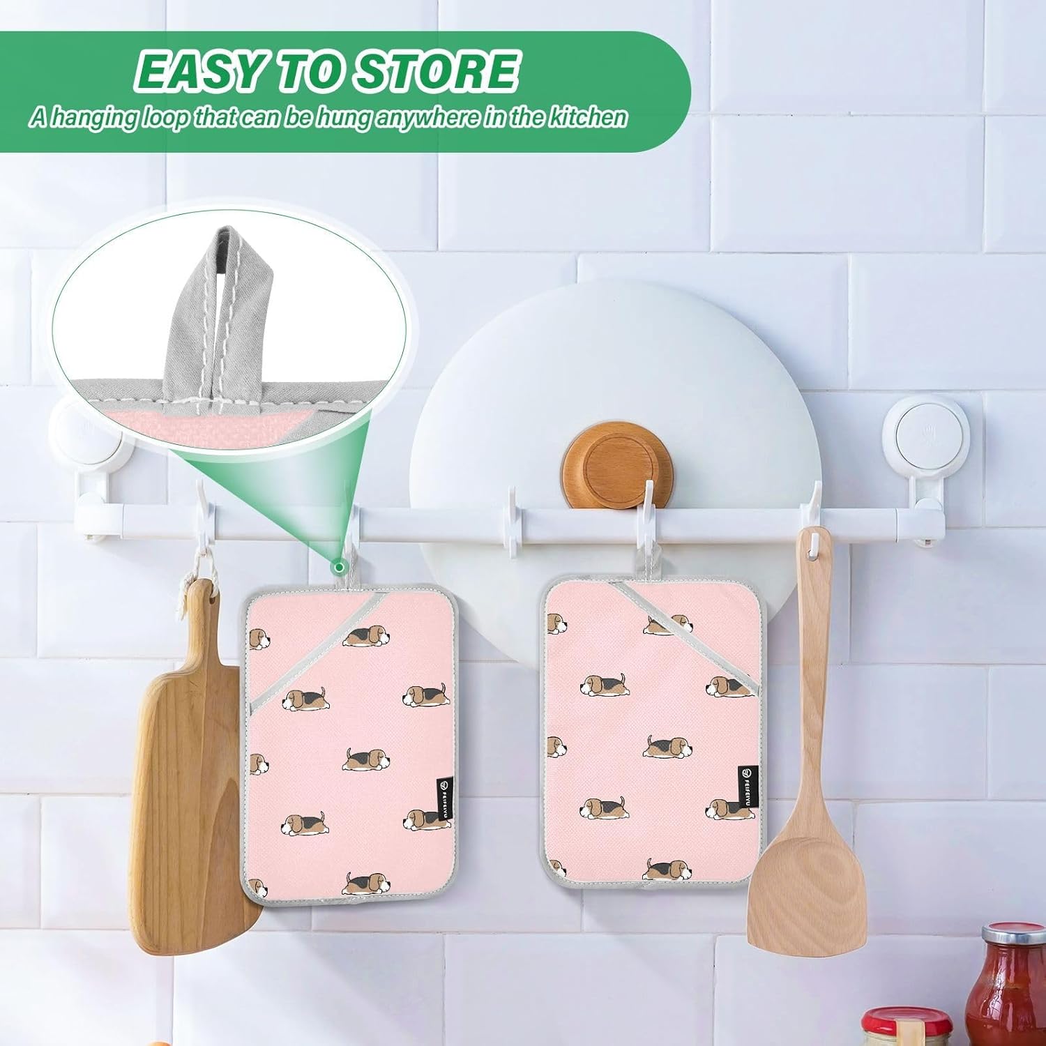 Perfect for Cooking Baking Potholders Dalzium Potholder Beagle Set