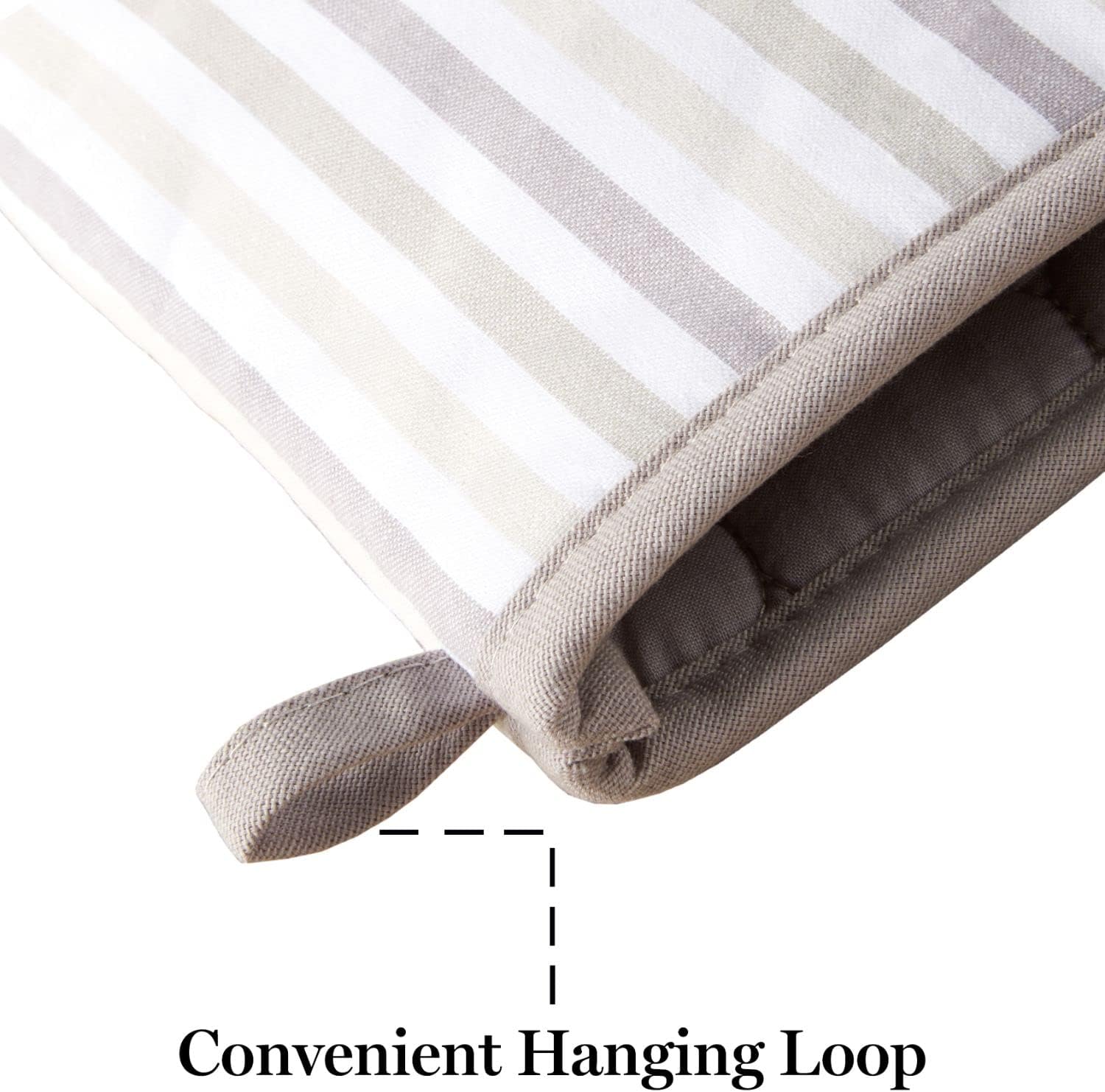 Martha Stewart Daisy Stripe Oven Mitts Set
