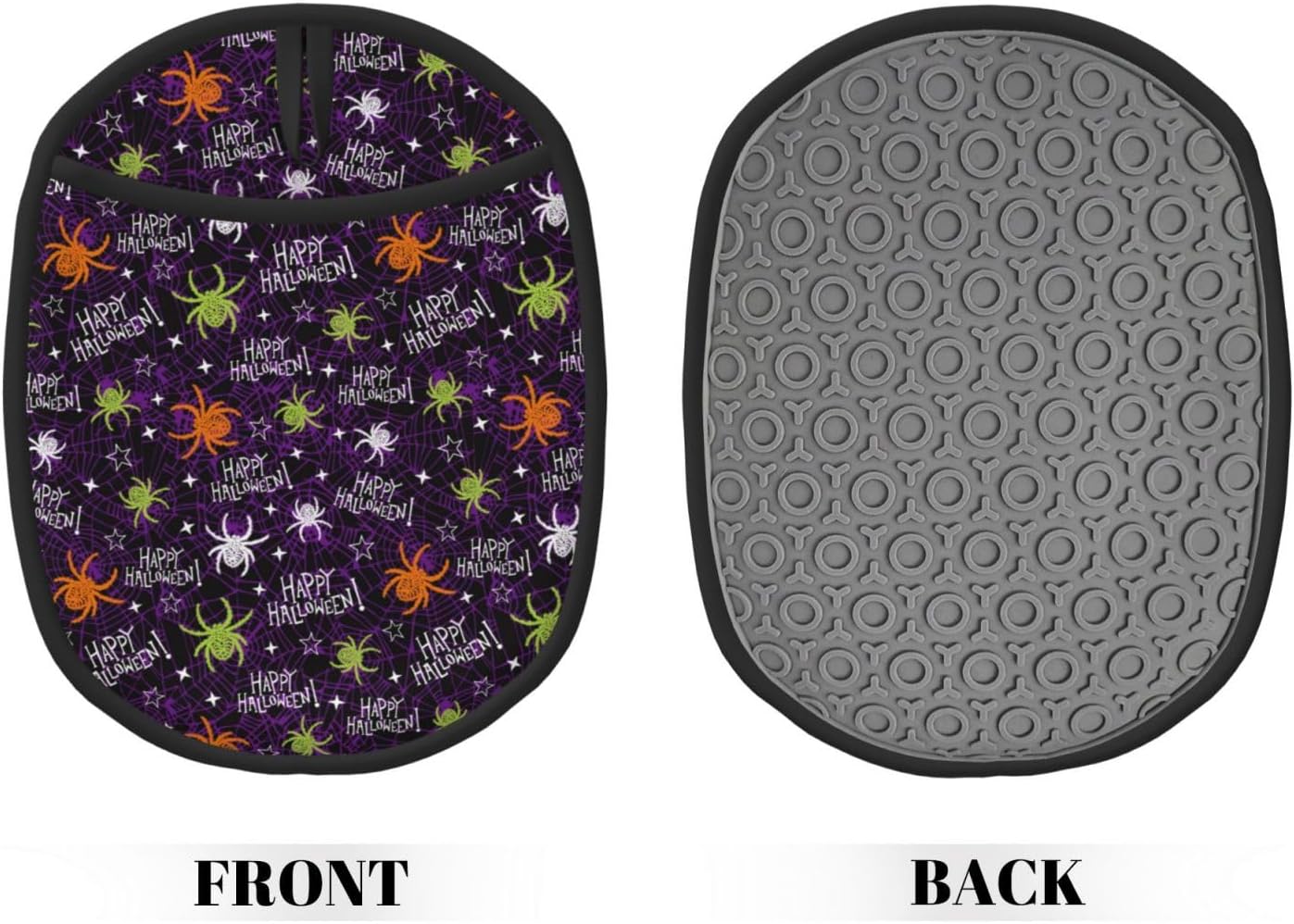 Halloween Pot Holders for Kitchen Heat Resistant Oven Mitts with Pocket